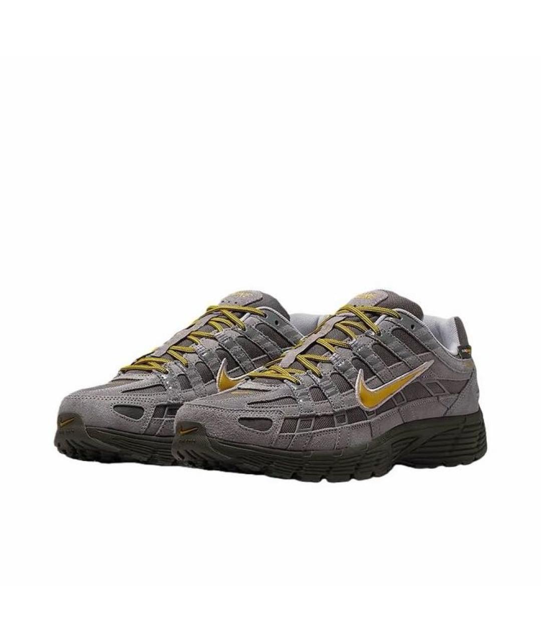 NIKE Антрацитовые замшевые низкие кроссовки / кеды, фото 2