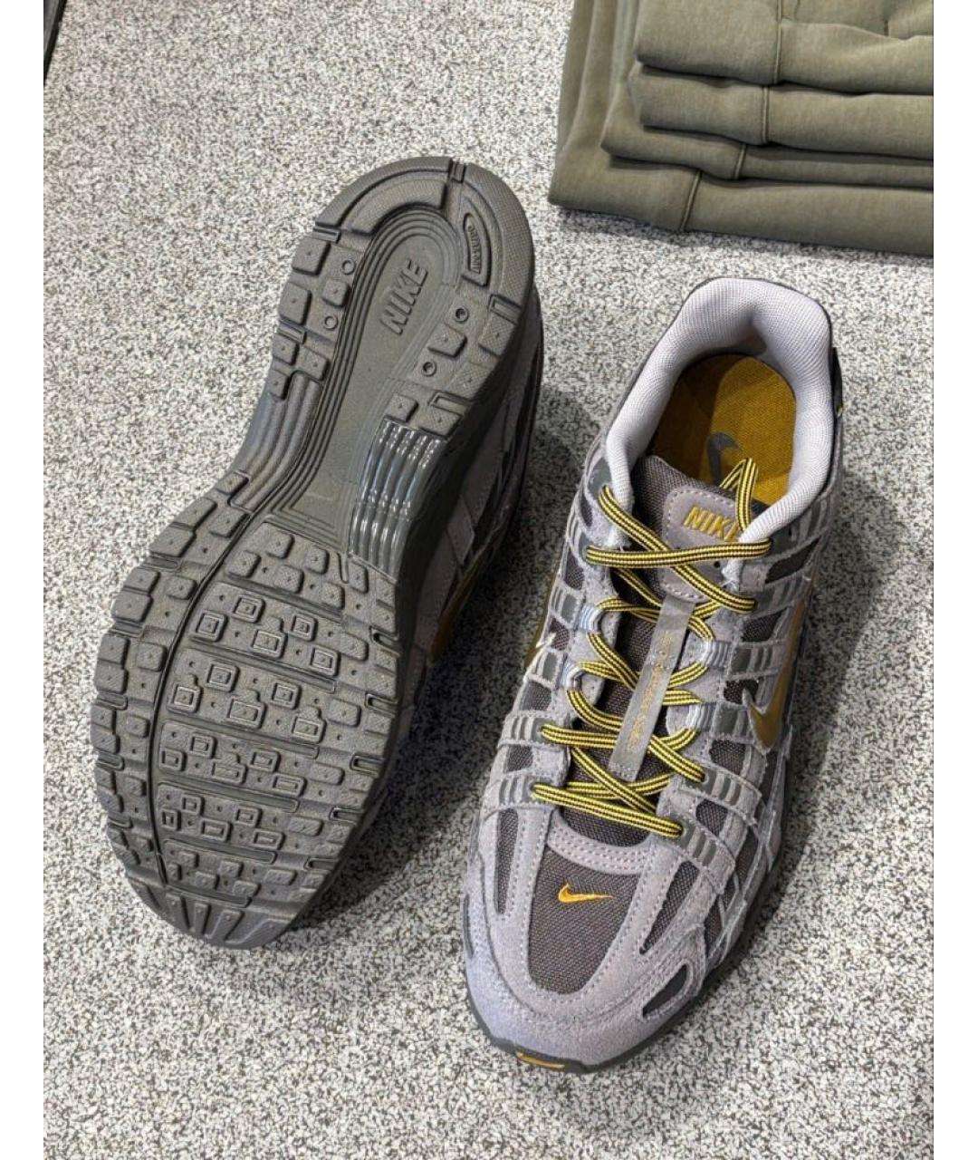 NIKE Антрацитовые замшевые низкие кроссовки / кеды, фото 8