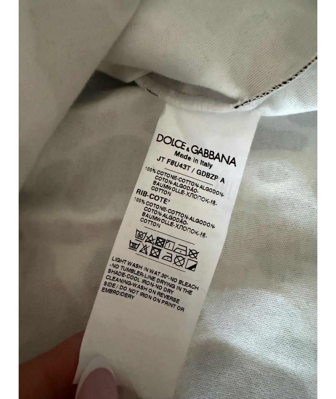 DOLCE&GABBANA Мульти хлопковая футболка, фото 5