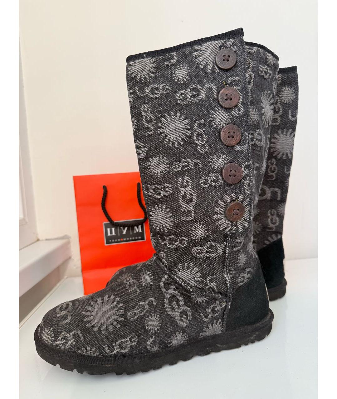 UGG AUSTRALIA Серые текстильные сапоги, фото 9