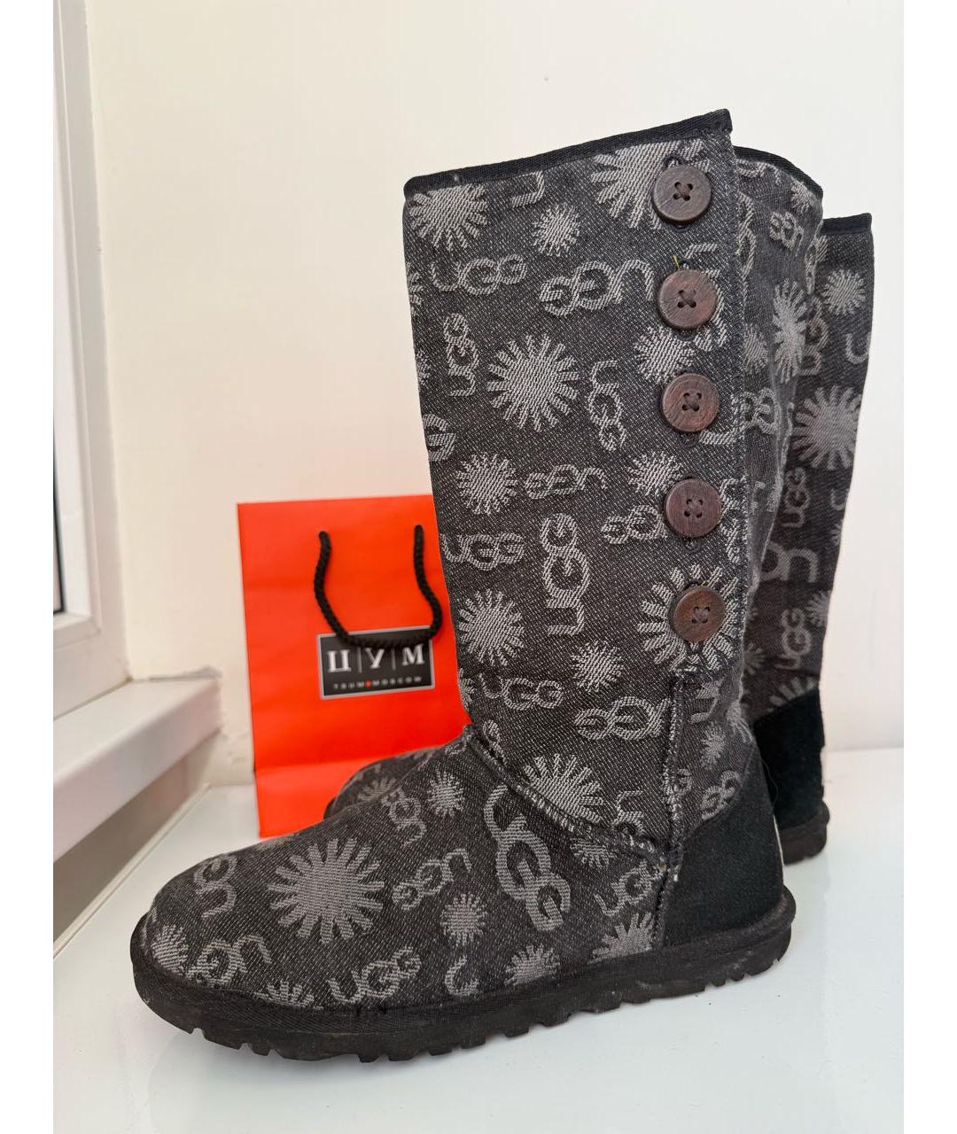 UGG AUSTRALIA Серые текстильные сапоги, фото 3
