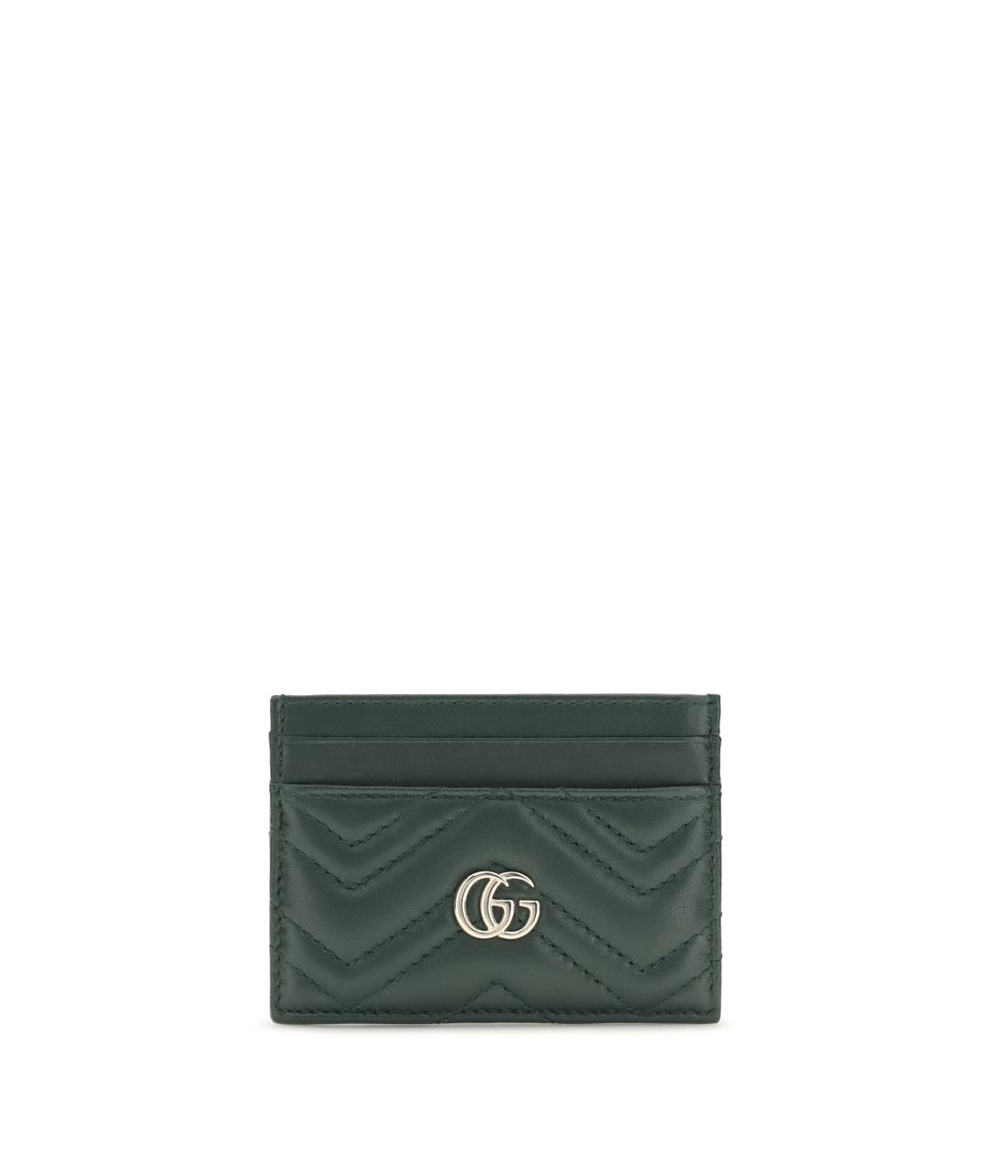 GUCCI Зеленый кожаный кардхолдер, фото 1