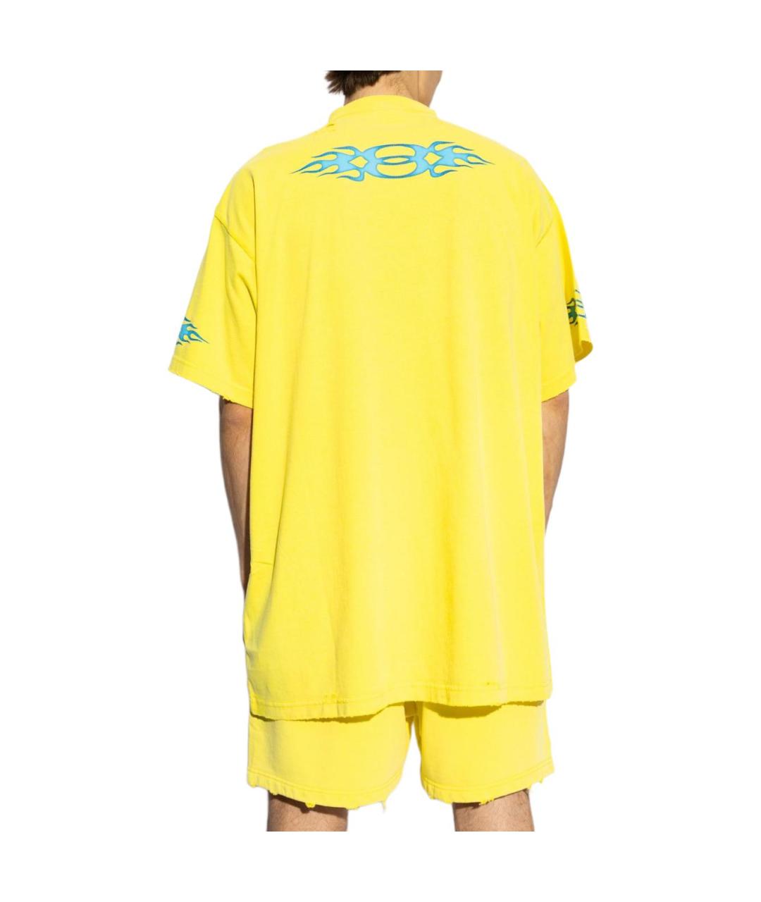 BALENCIAGA Желтая футболка, фото 3