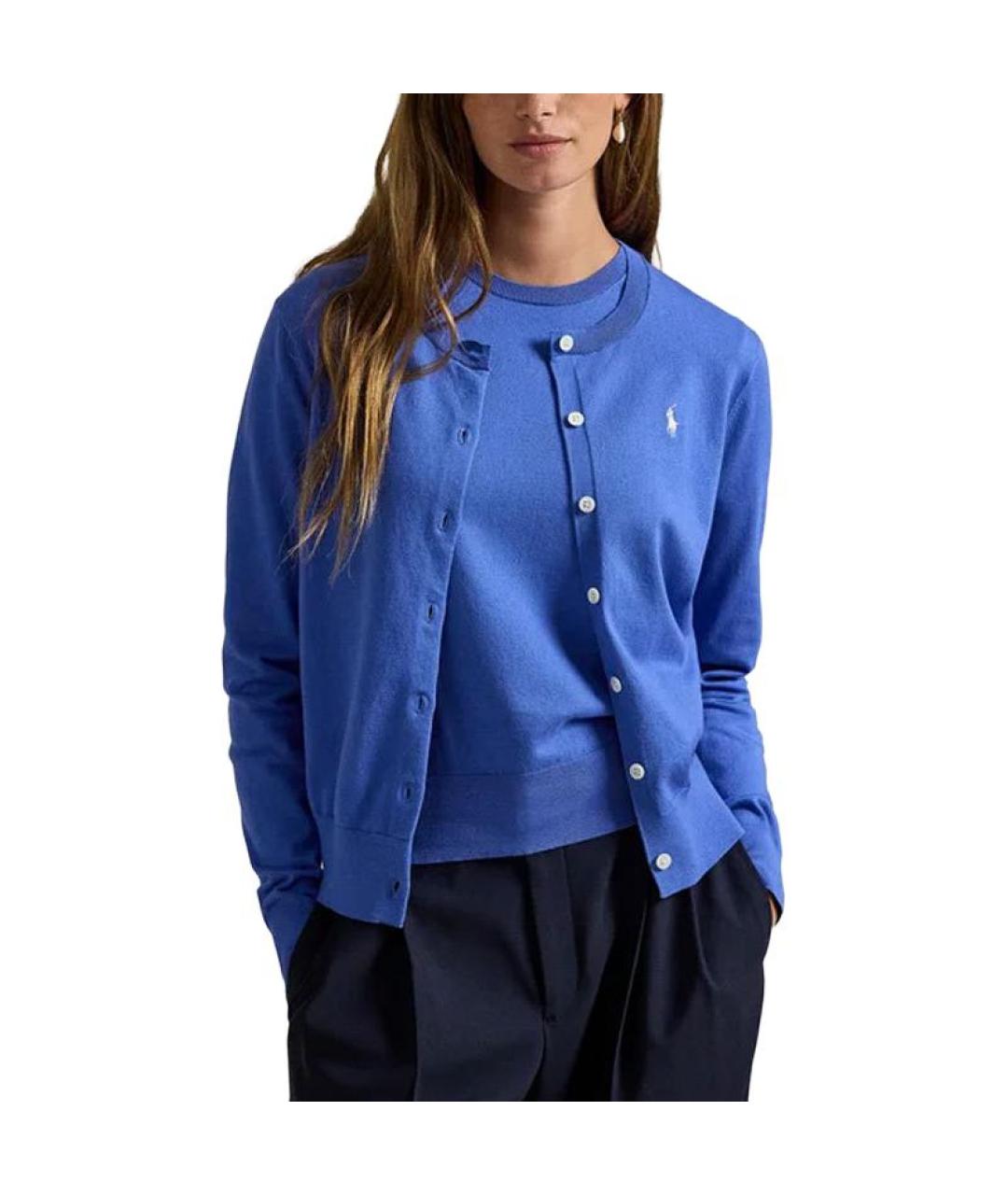 POLO RALPH LAUREN Синий шерстяной кардиган, фото 2