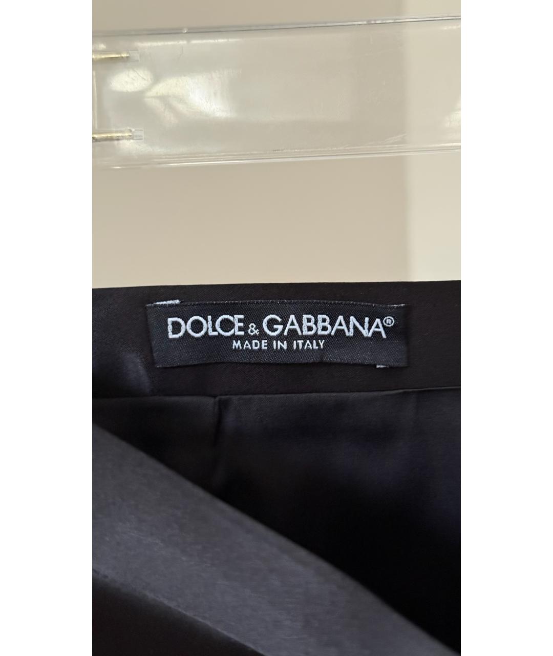 DOLCE&GABBANA Черная юбка миди, фото 5