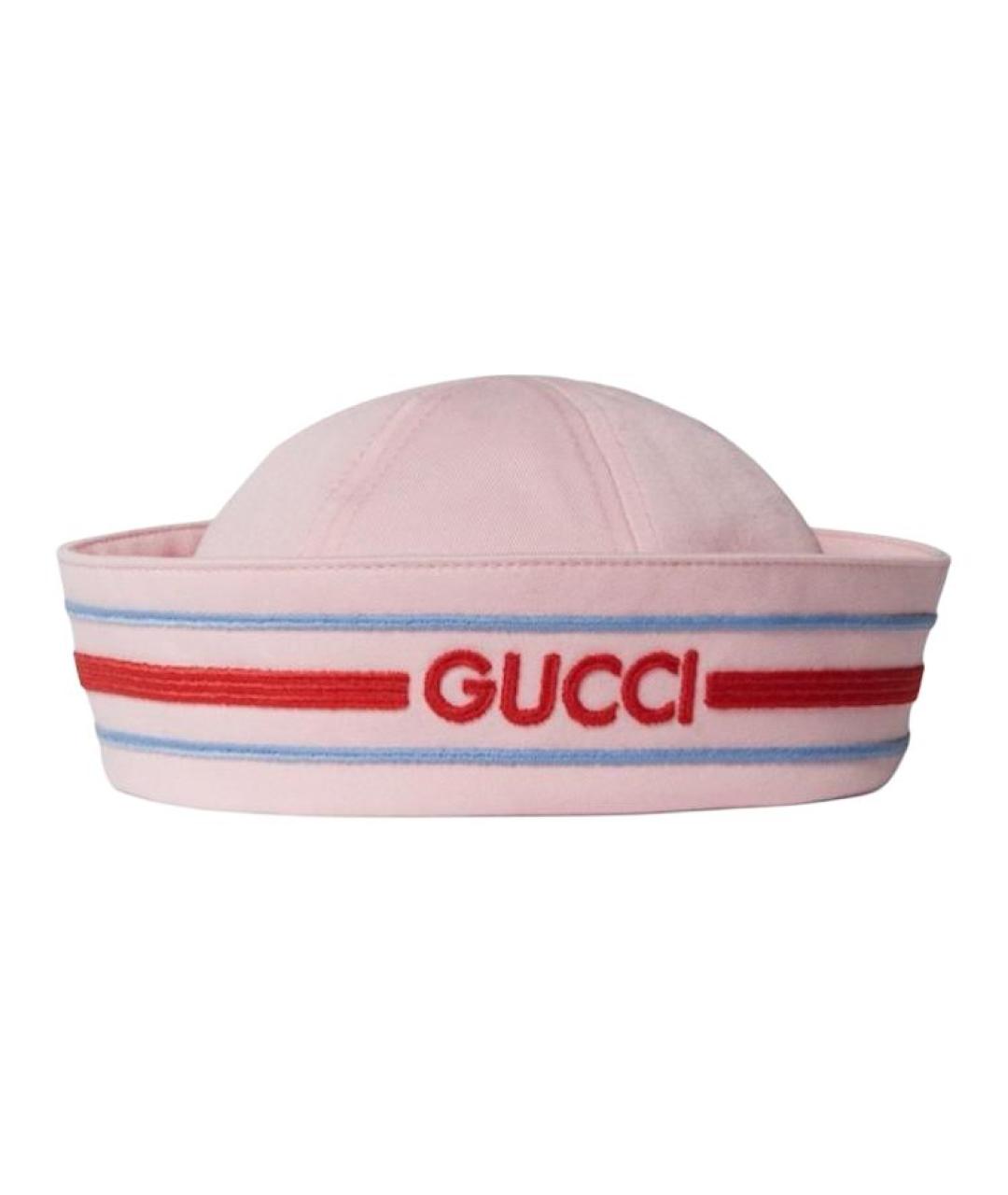 GUCCI Розовая хлопковая шляпа, фото 1