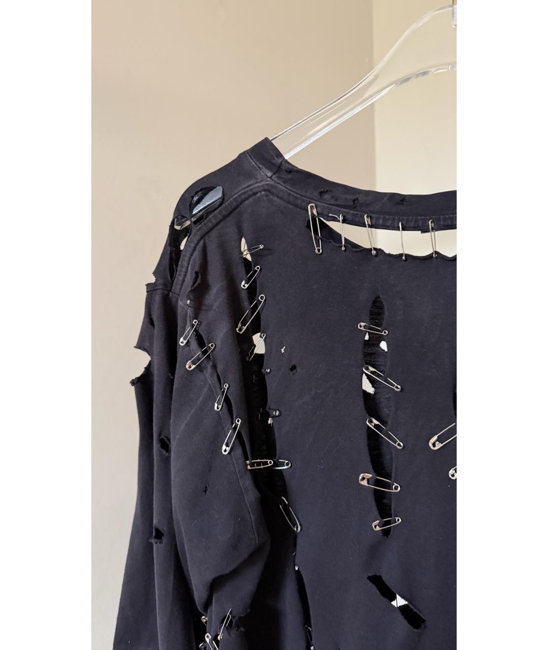 BALMAIN Черная хлопковая футболка, фото 3