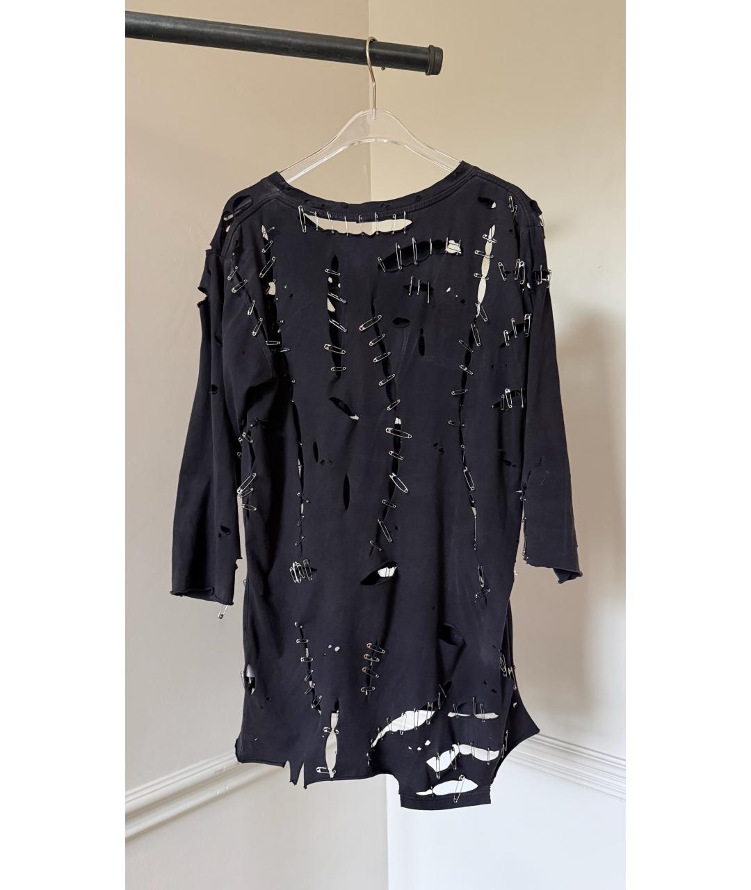 BALMAIN Черная хлопковая футболка, фото 2