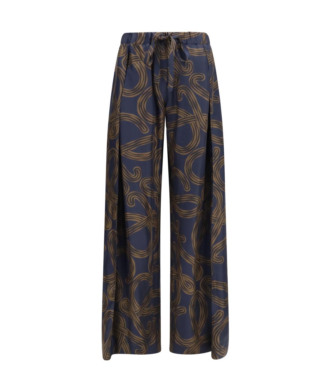 LOEWE Мульти шелковые прямые брюки, фото 1