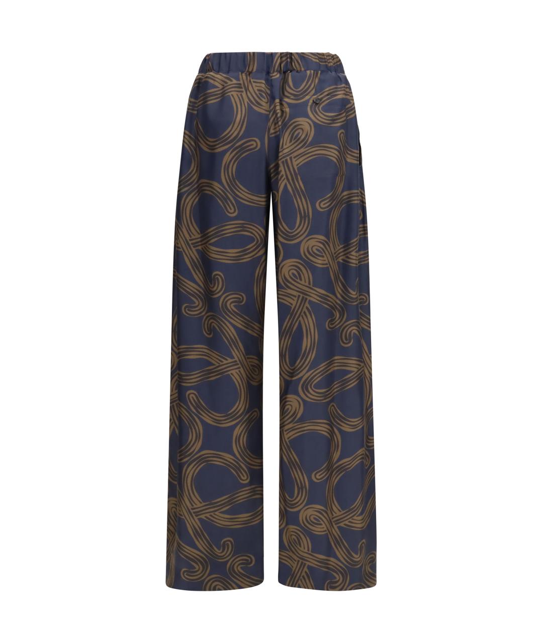 LOEWE Мульти шелковые прямые брюки, фото 2