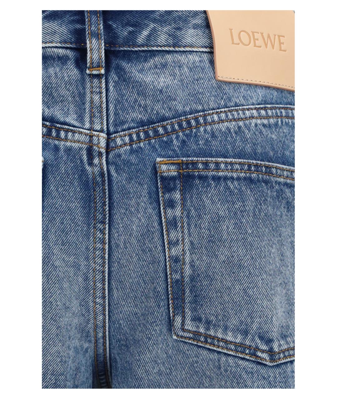 LOEWE Синие хлопковые прямые джинсы, фото 3