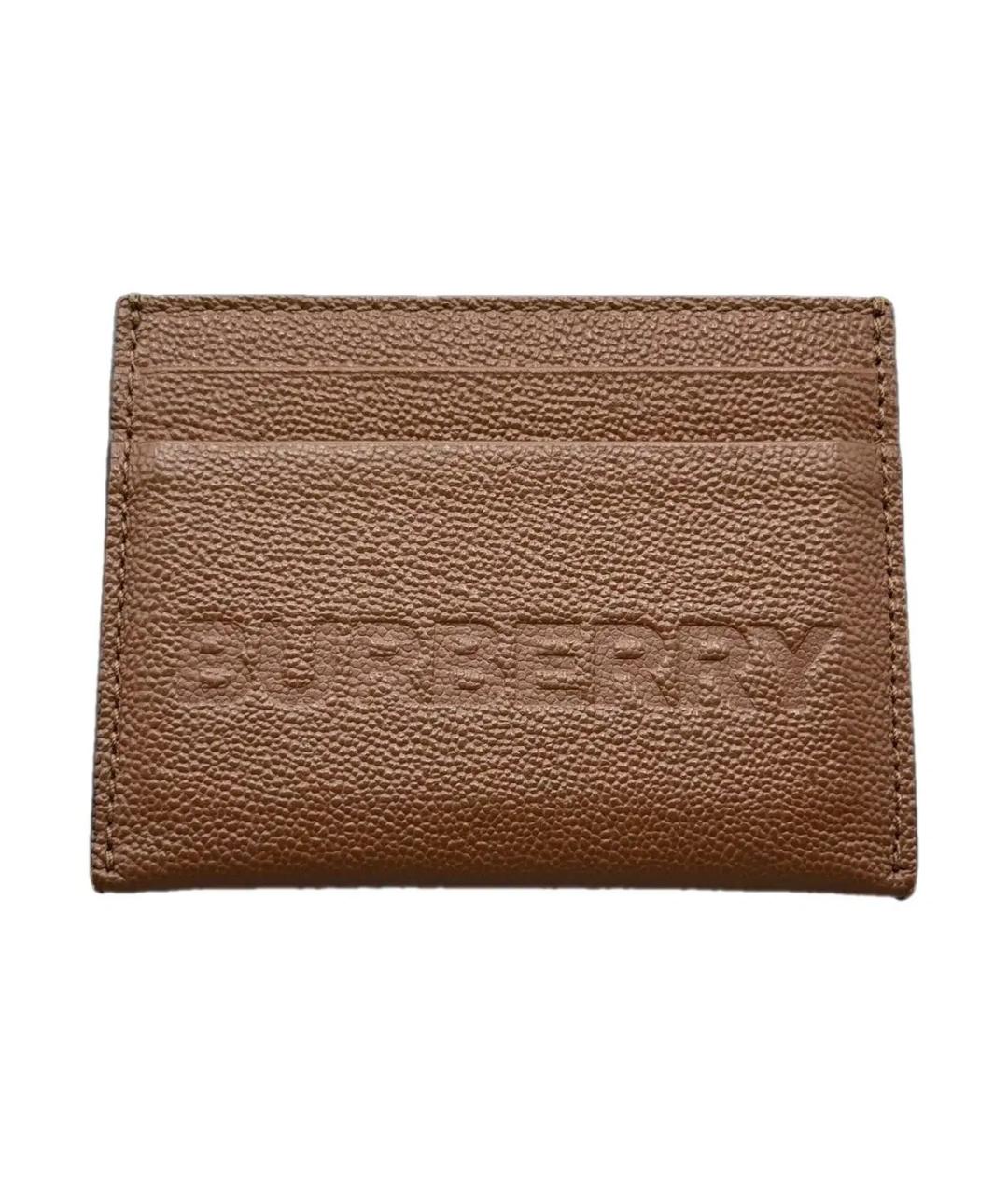 BURBERRY Коричневый кожаный кардхолдер, фото 6