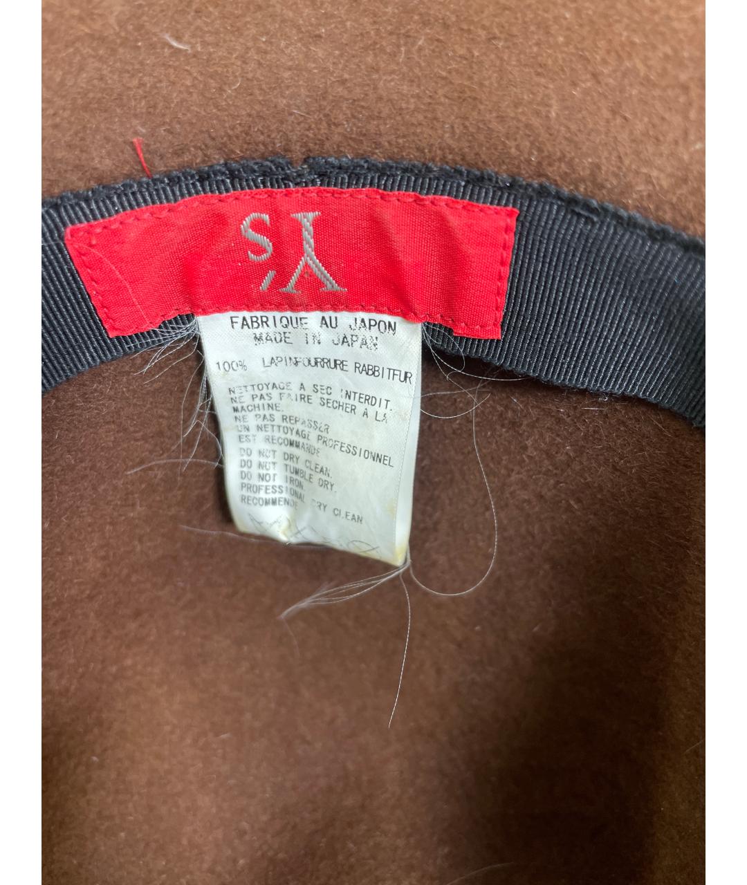 YOHJI YAMAMOTO Коричневая шерстяная шляпа, фото 6