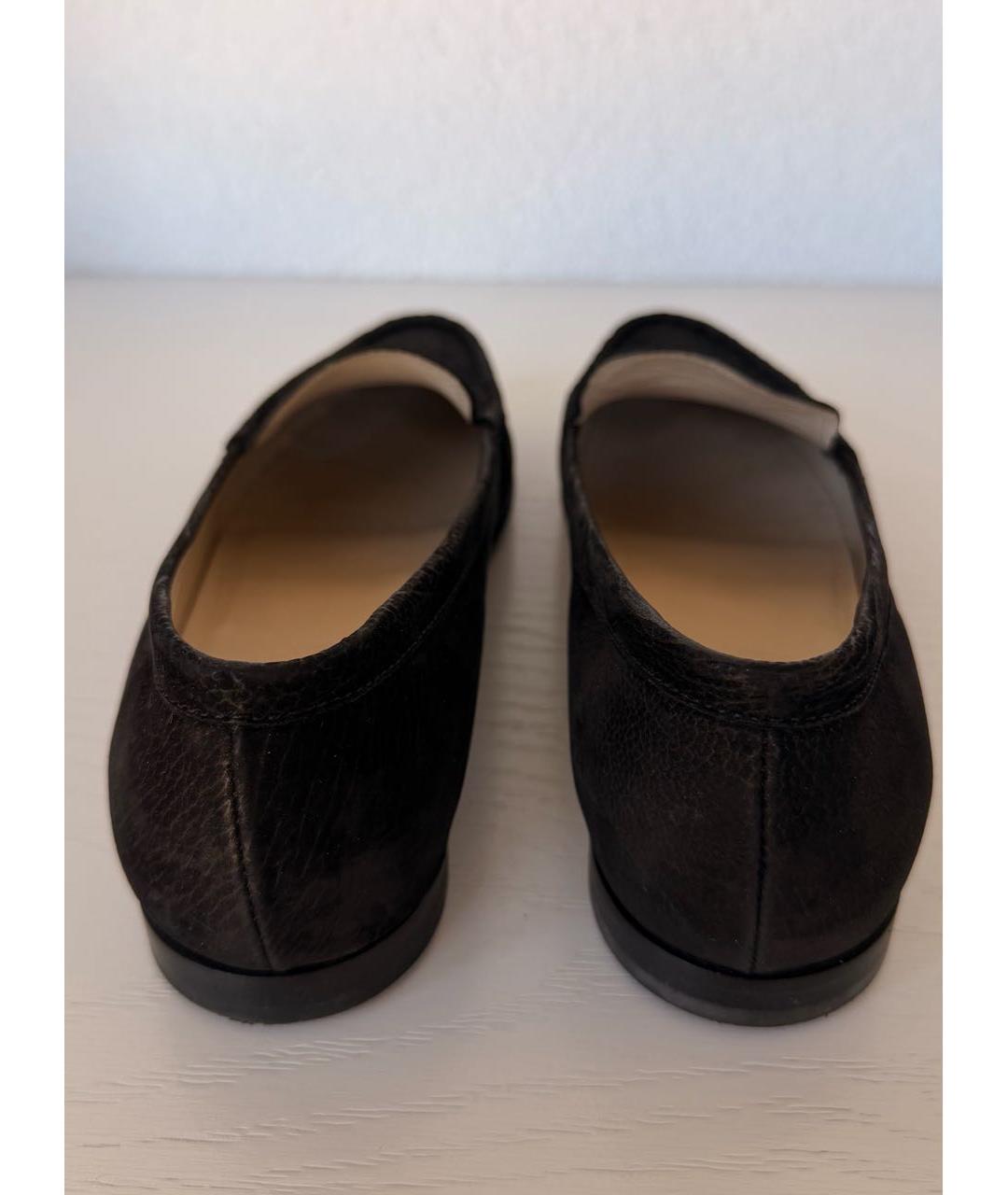 BALLY Черные нубуковые мокасины, фото 4