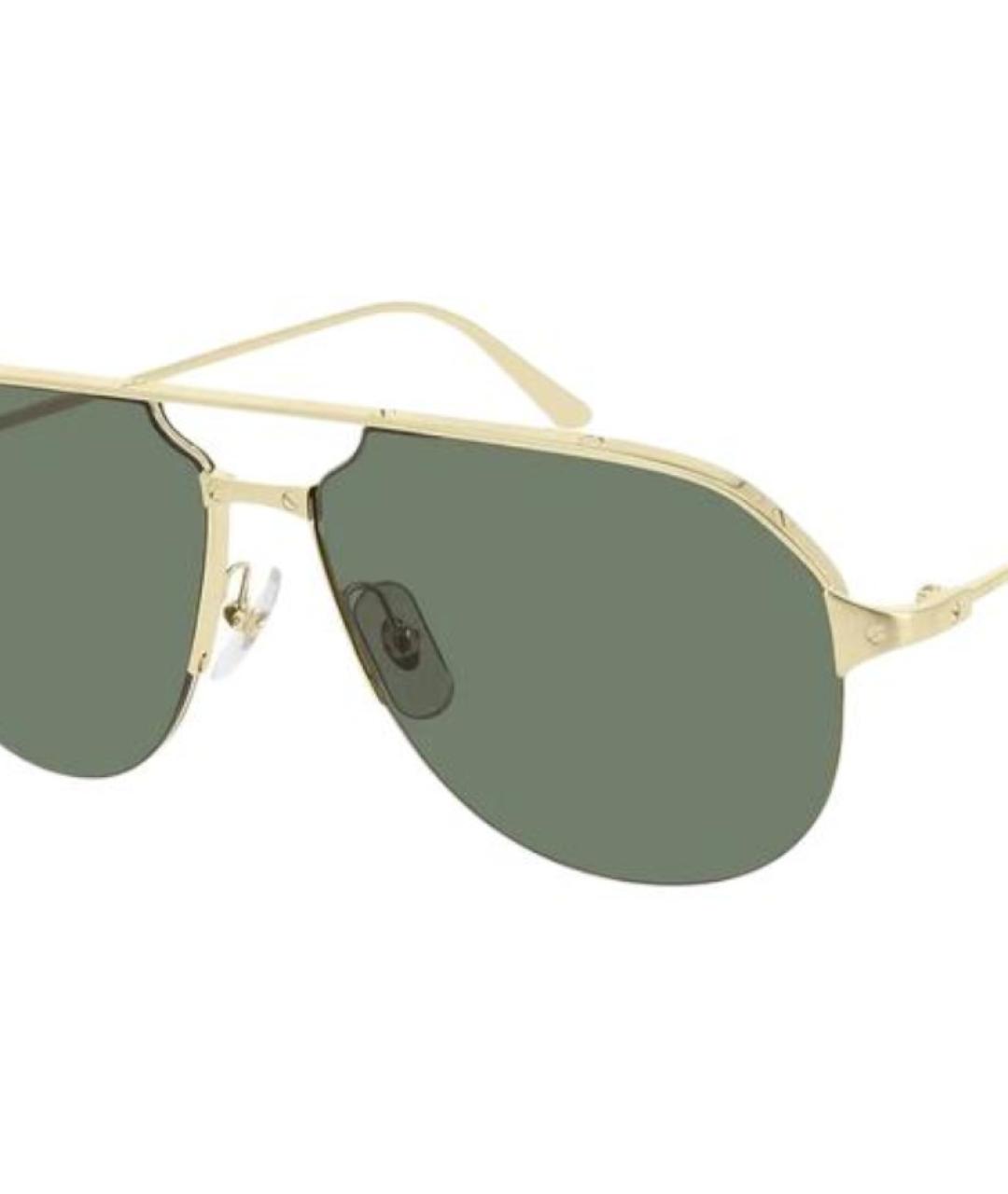 CARTIER Золотые металлические солнцезащитные очки, фото 2