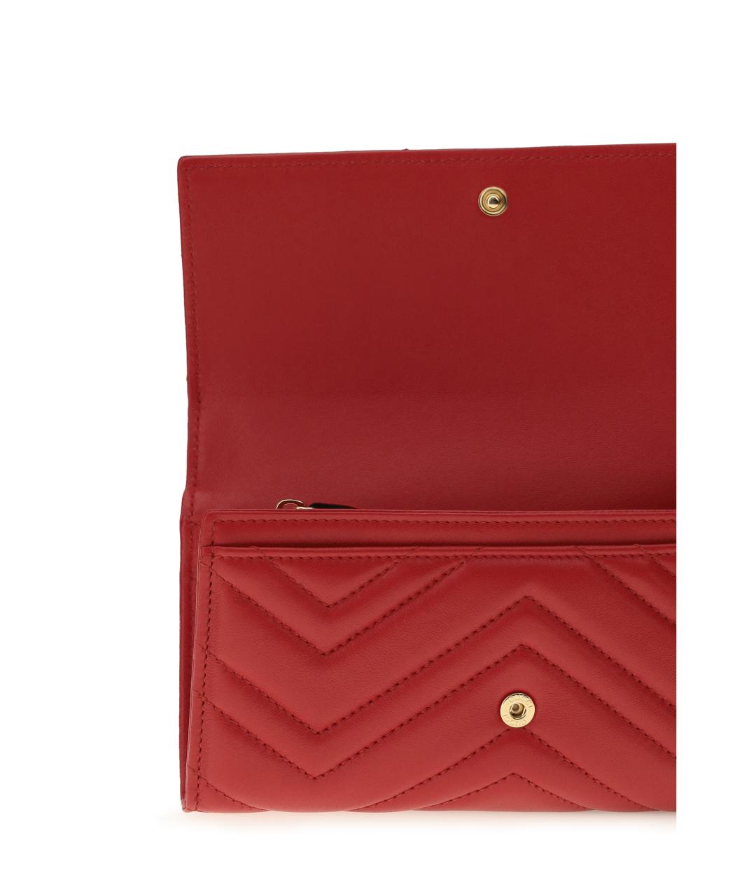 GUCCI Красный кожаный кошелек, фото 3