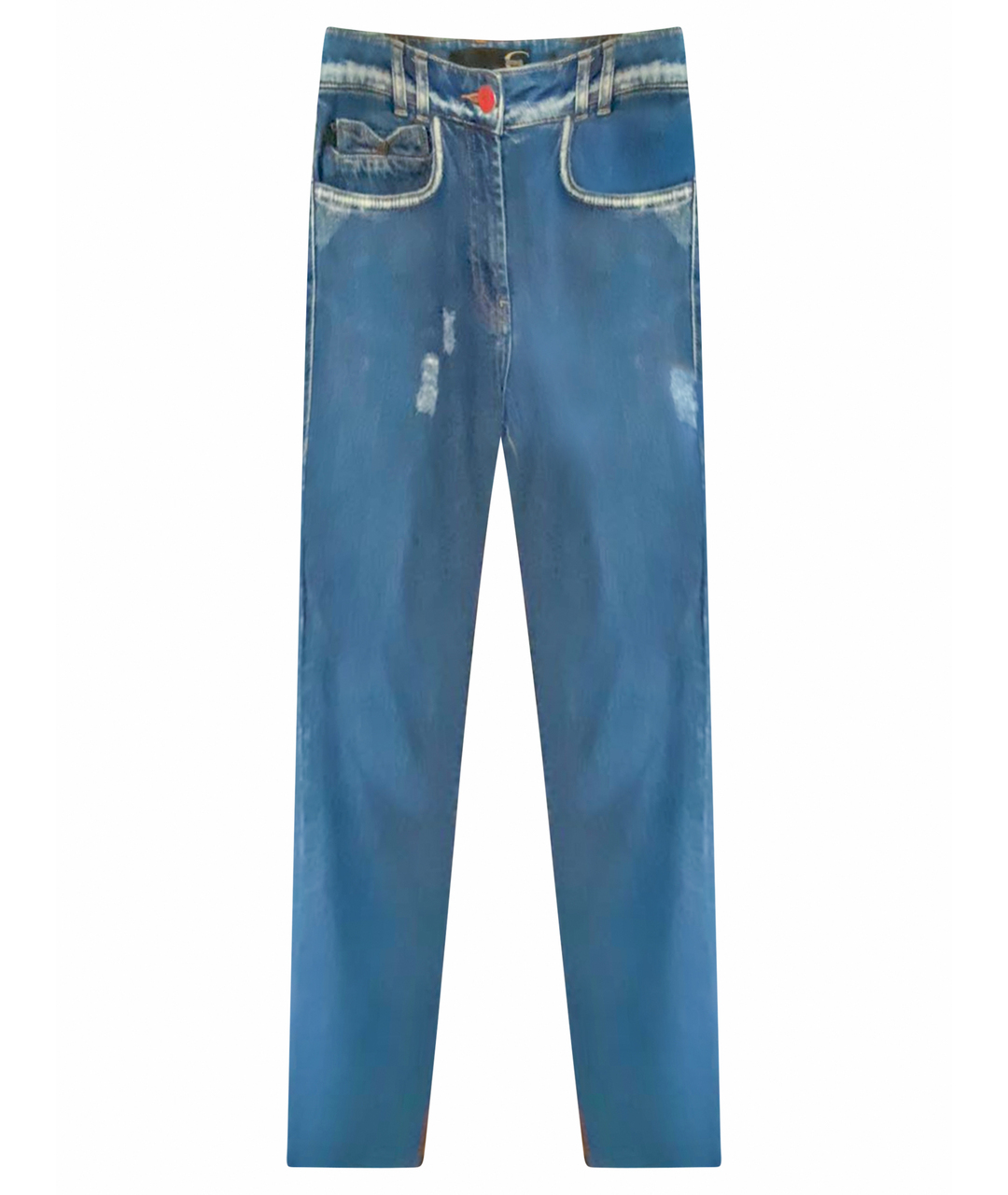 JUST CAVALLI Синие хлопковые джинсы слим, фото 1