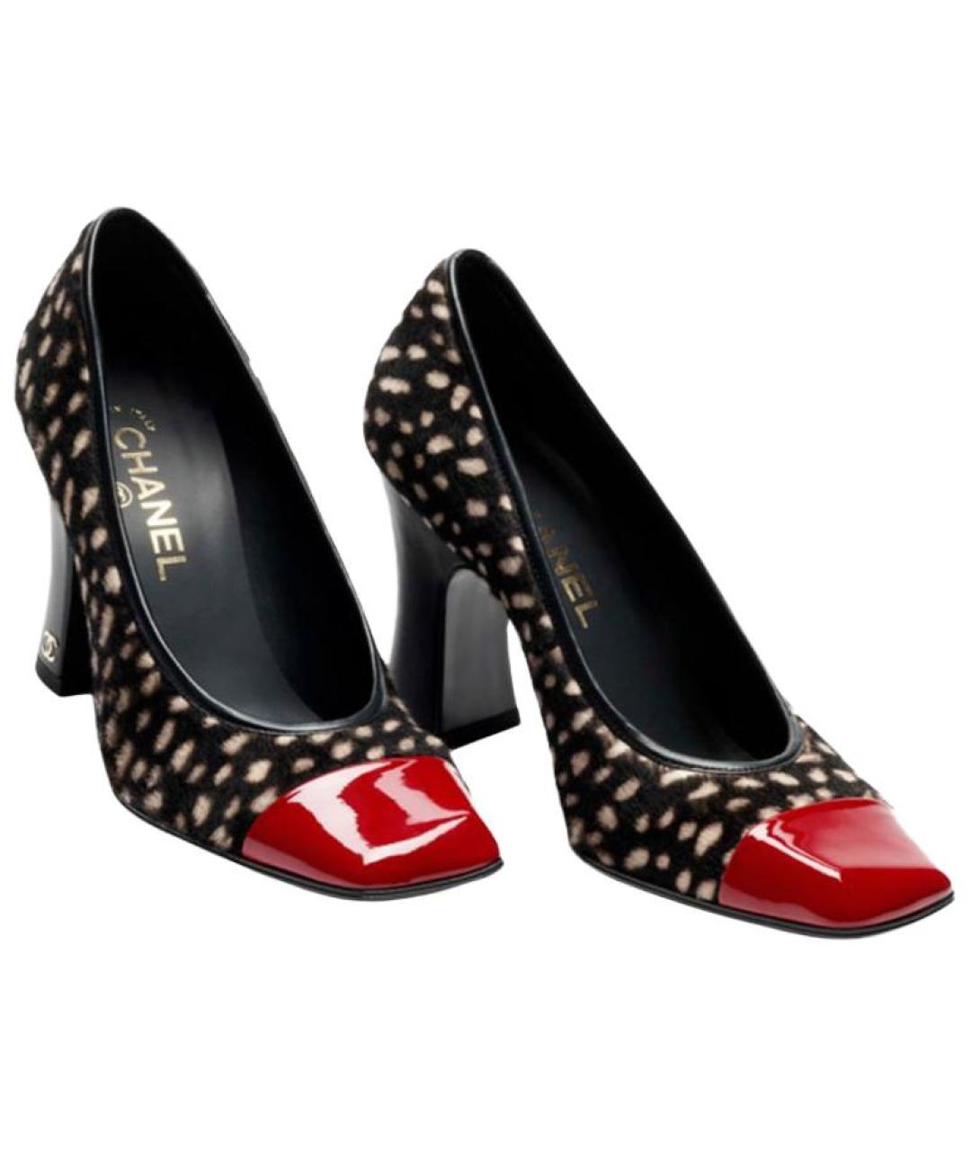 CHANEL Черные кожаные туфли, фото 3