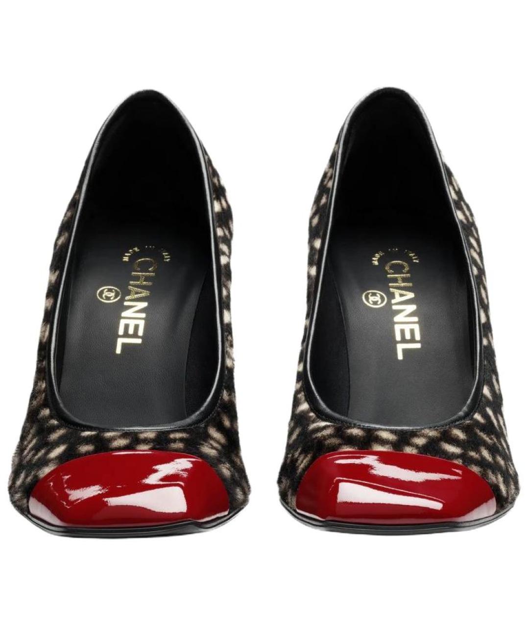 CHANEL Черные кожаные туфли, фото 5