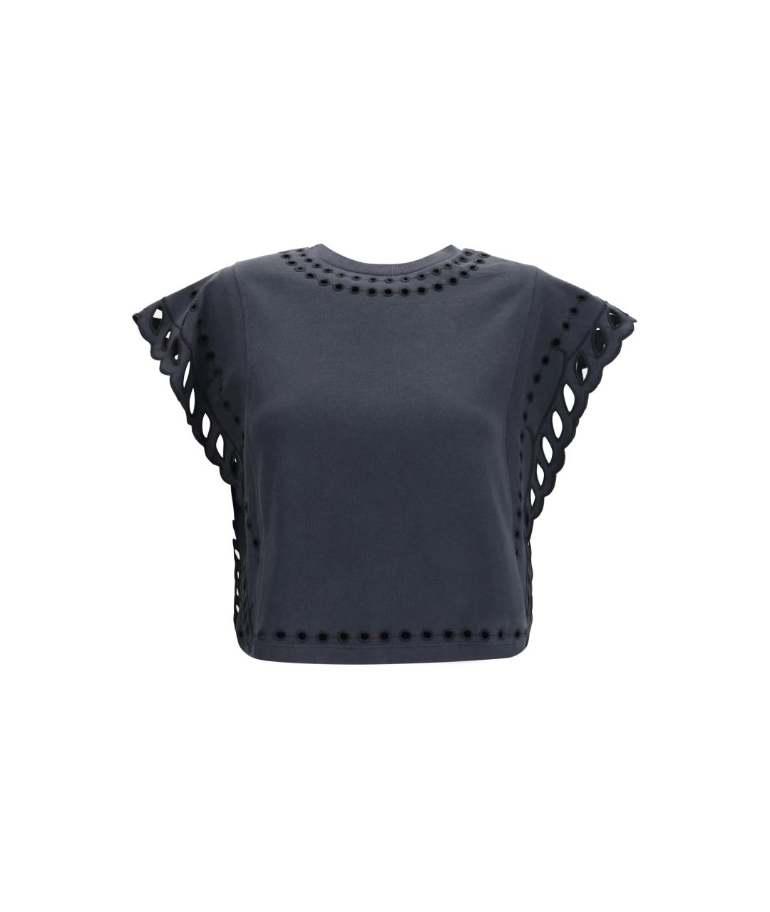 ISABEL MARANT ETOILE Черная хлопковая футболка, фото 1
