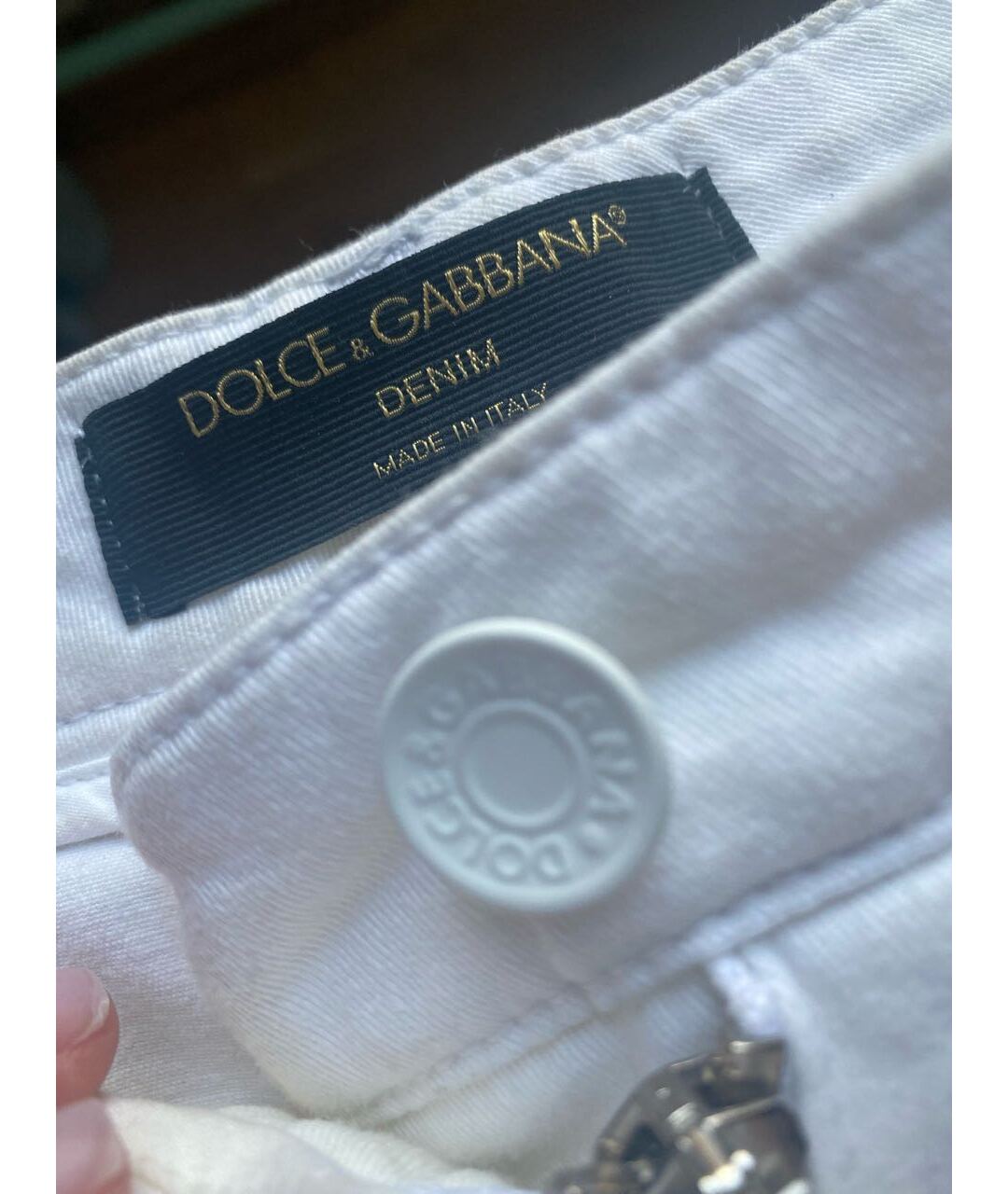 DOLCE&GABBANA Белые хлопковые шорты, фото 4