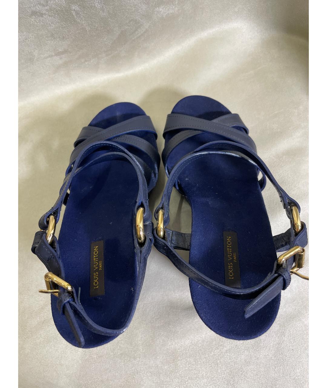 LOUIS VUITTON Синие босоножки, фото 3