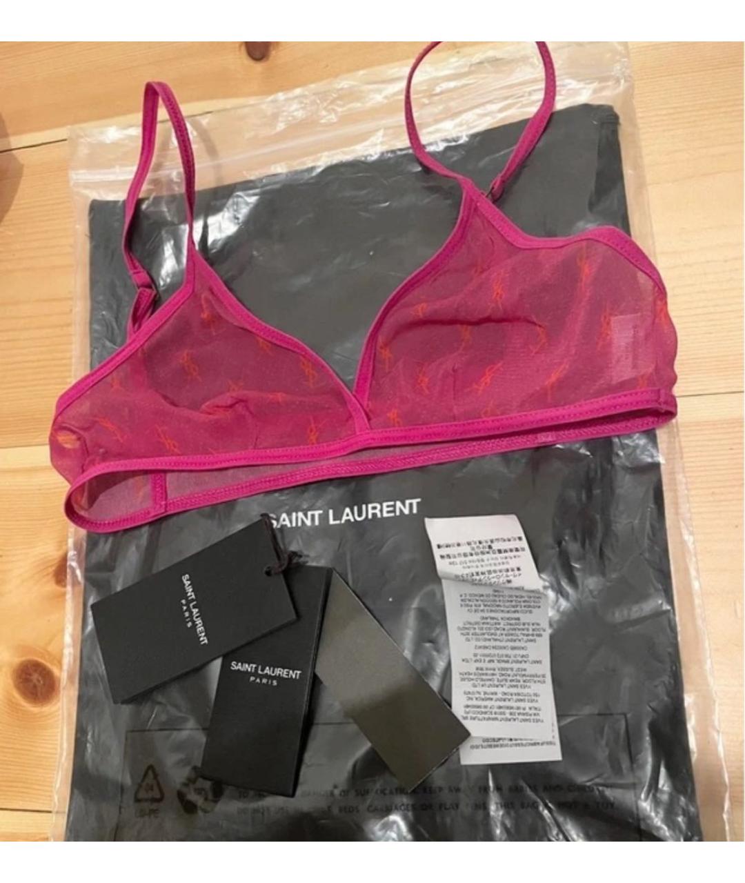 SAINT LAURENT Розовая майка, фото 8