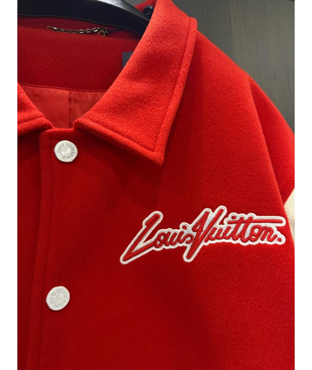 LOUIS VUITTON Красная кожаная куртка, фото 3
