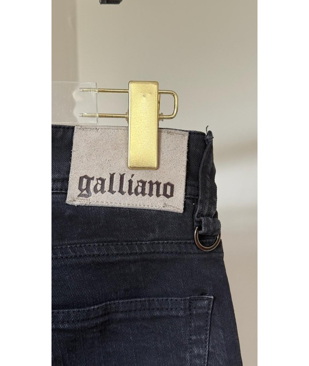 JOHN GALLIANO Черные прямые джинсы, фото 3