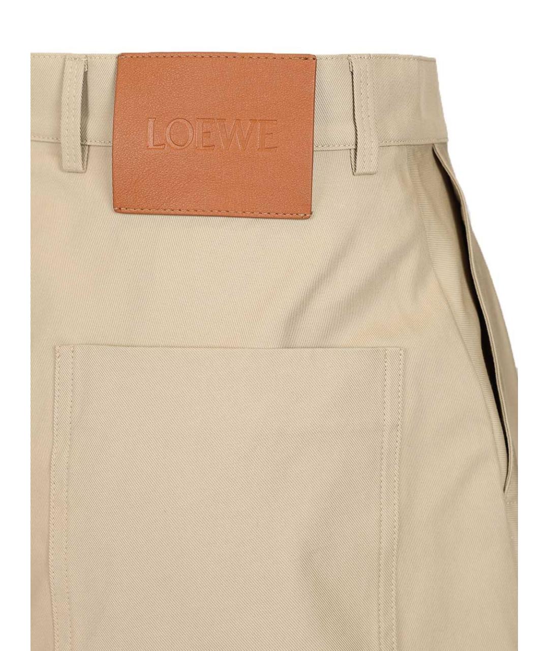 LOEWE Бежевые хлопковые шорты, фото 5