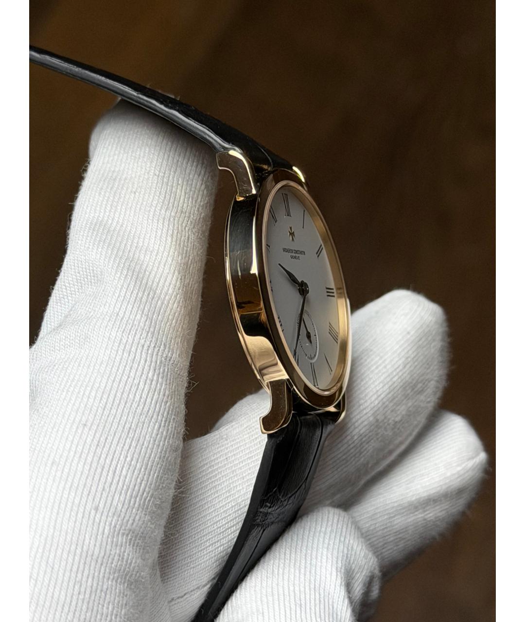 VACHERON CONSTANTIN Белые часы из желтого золота, фото 4