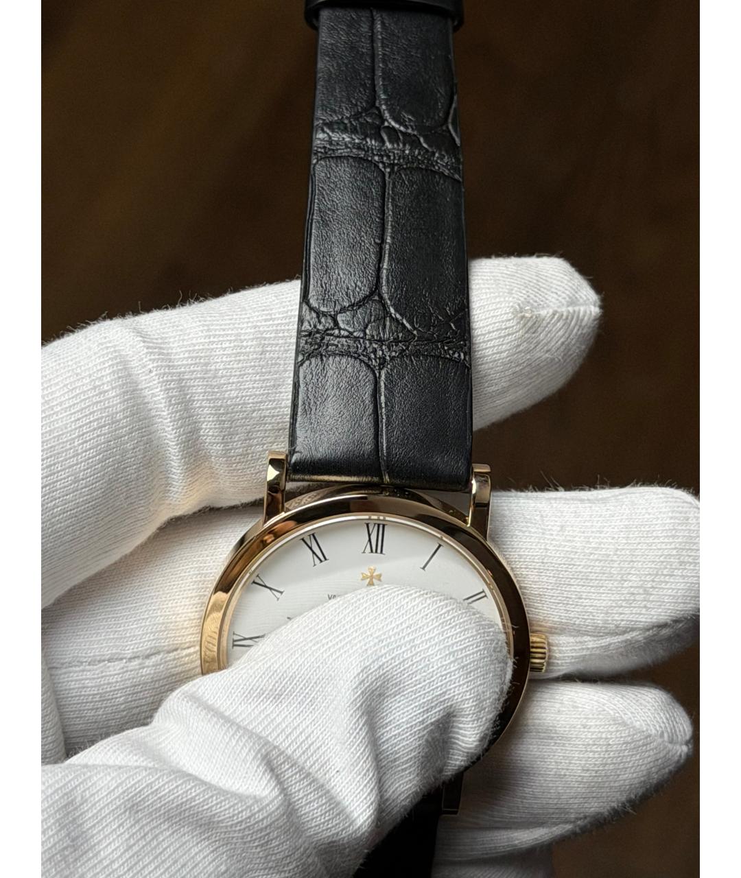 VACHERON CONSTANTIN Белые часы из желтого золота, фото 3
