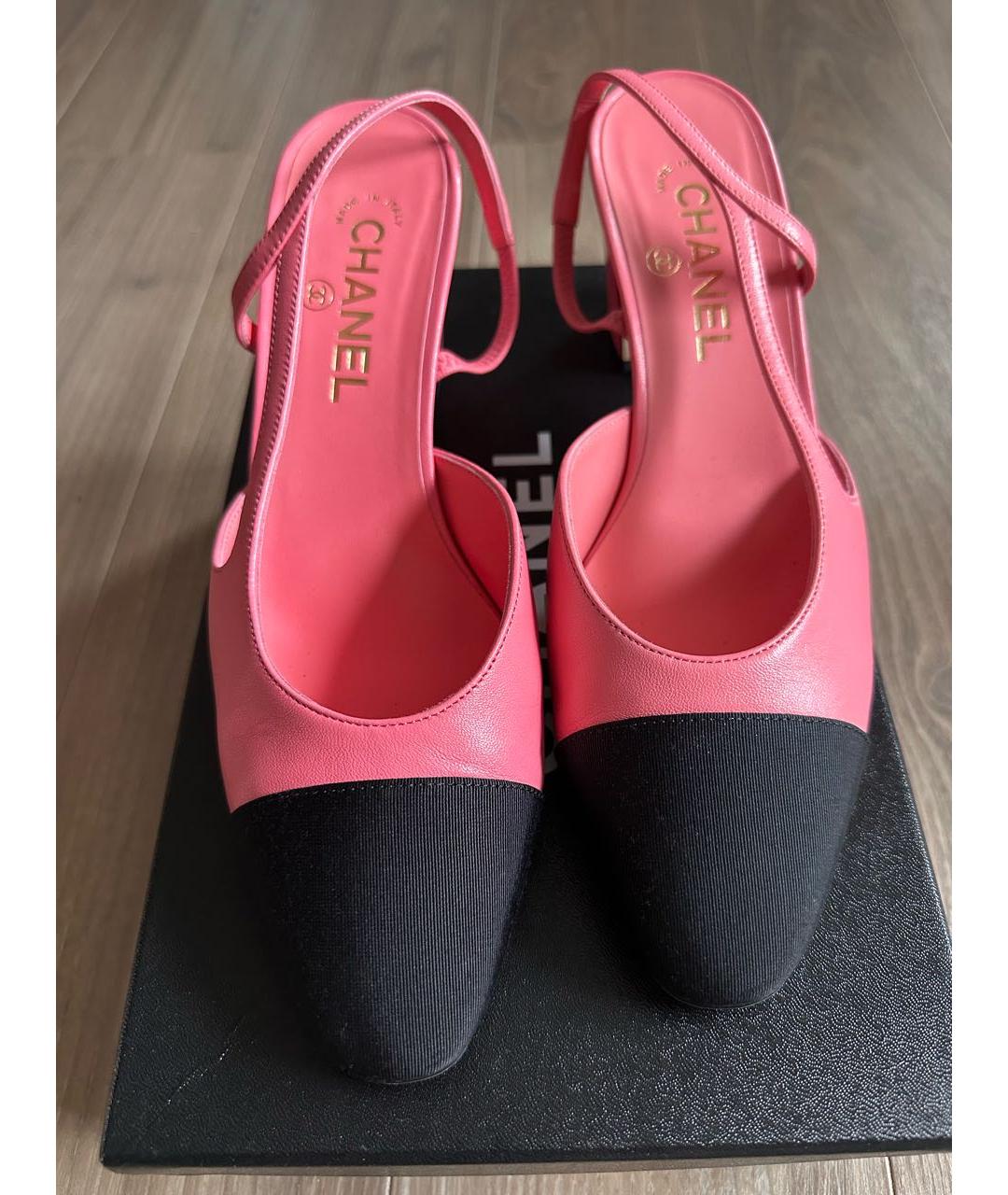 CHANEL Розовые кожаные туфли, фото 2