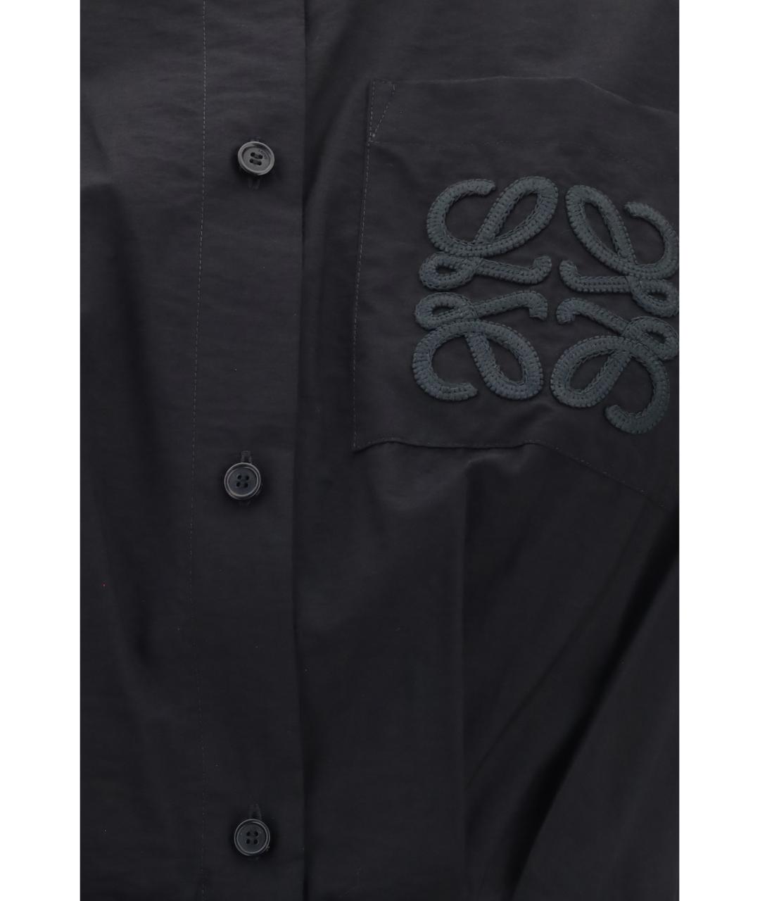 LOEWE Черное хлопковое повседневное платье, фото 3