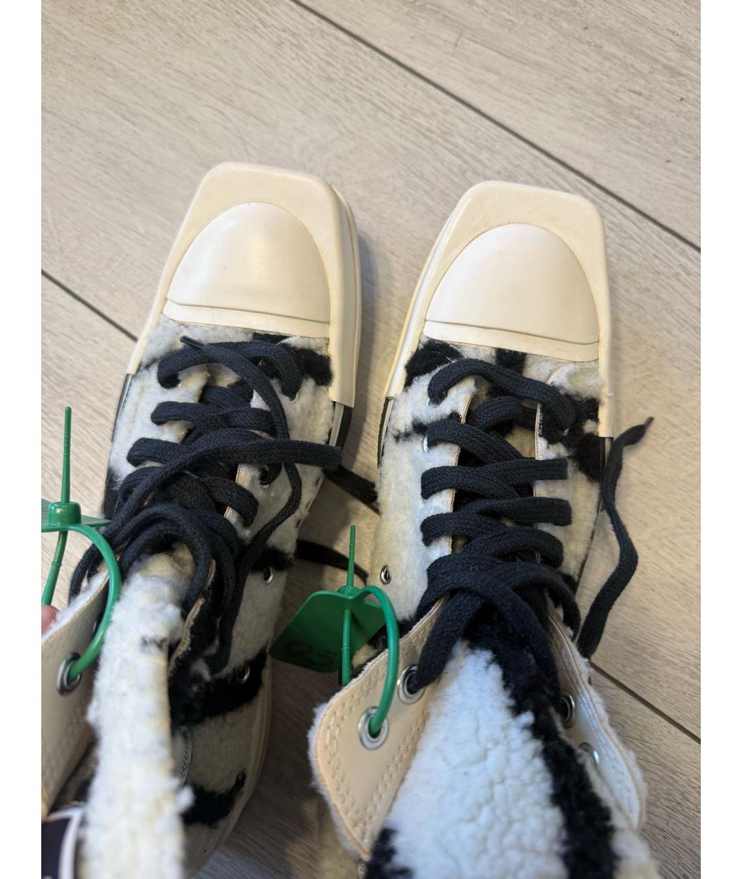 RICK OWENS DRKSHDW Белые высокие кроссовки / кеды, фото 6