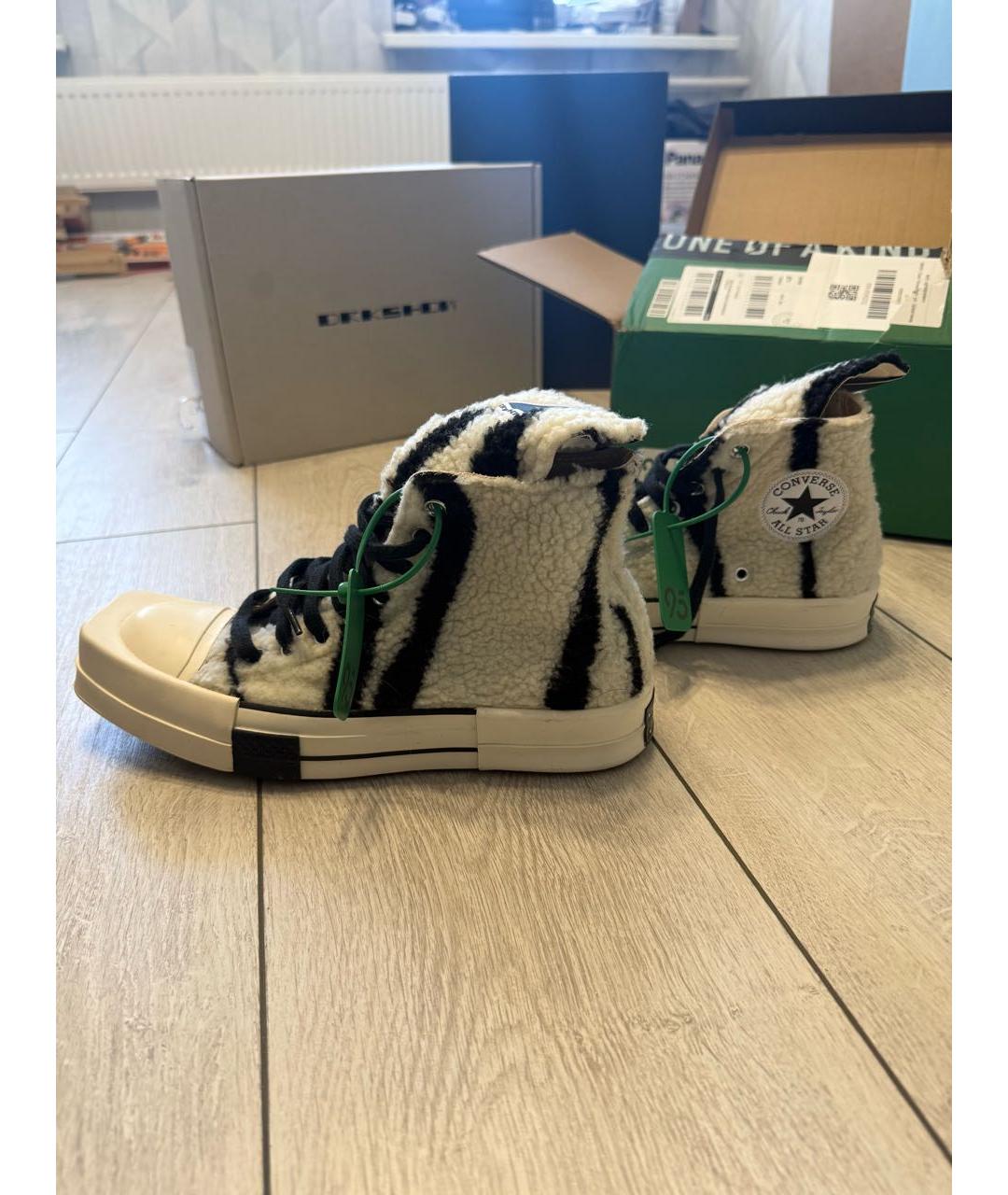 RICK OWENS DRKSHDW Белые высокие кроссовки / кеды, фото 3