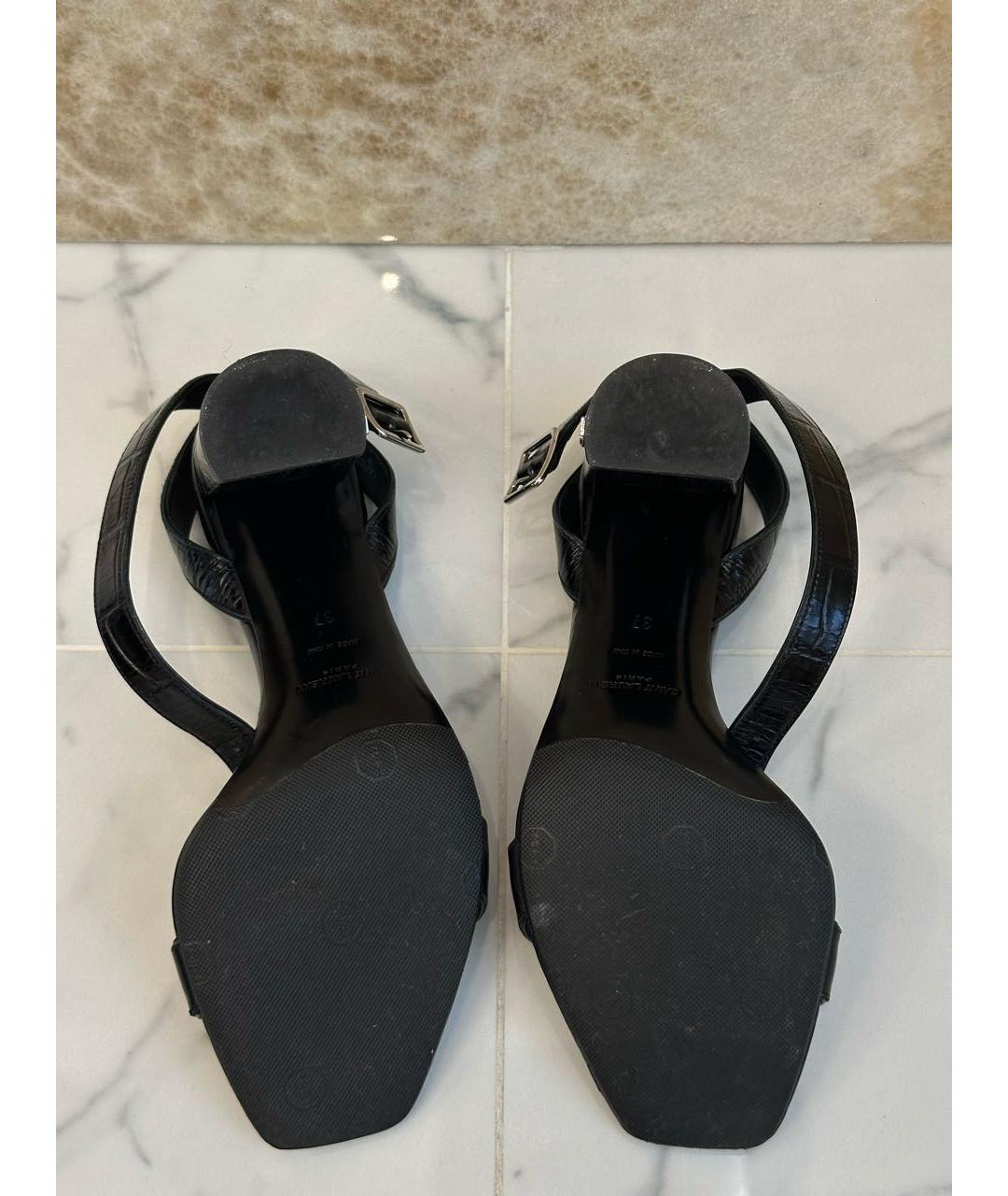 SAINT LAURENT Черные босоножки, фото 4