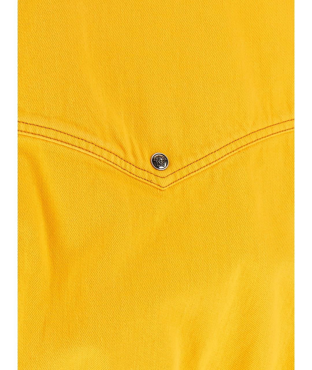 VERSACE Желтая хлопковая куртка, фото 5