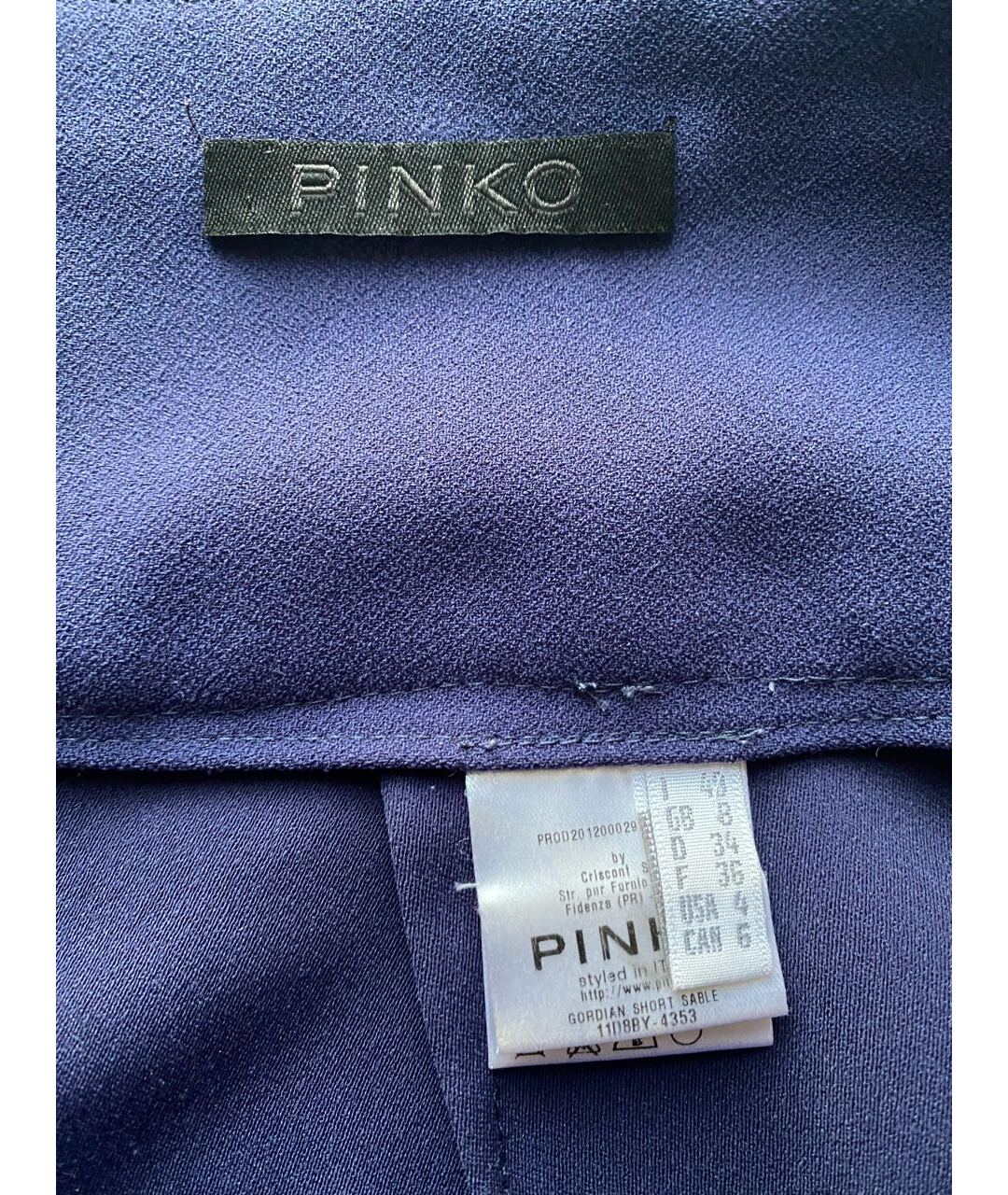 PINKO Синие полиэстеровые шорты, фото 3