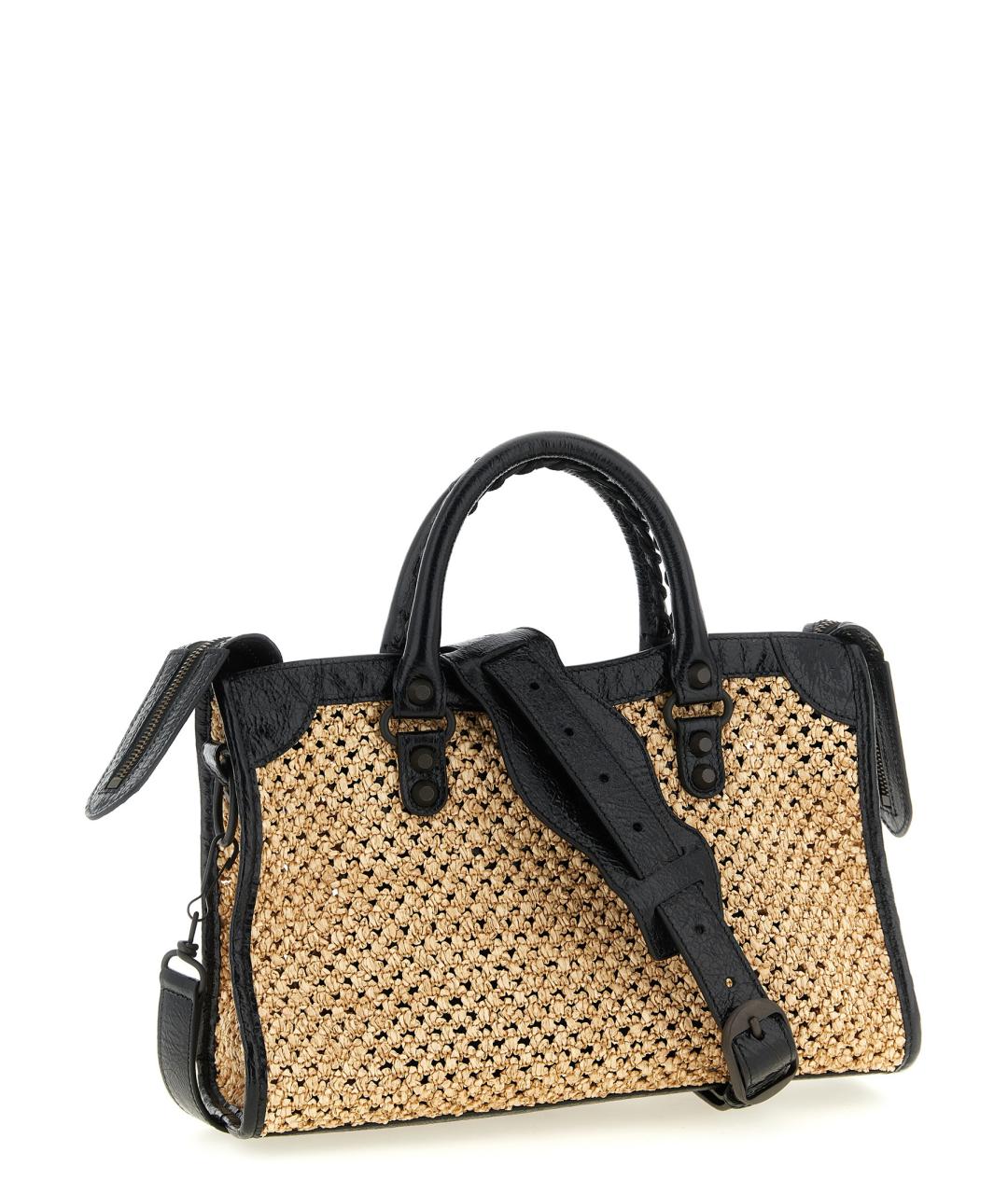 BALENCIAGA Бежевая синтетическая сумка тоут, фото 2