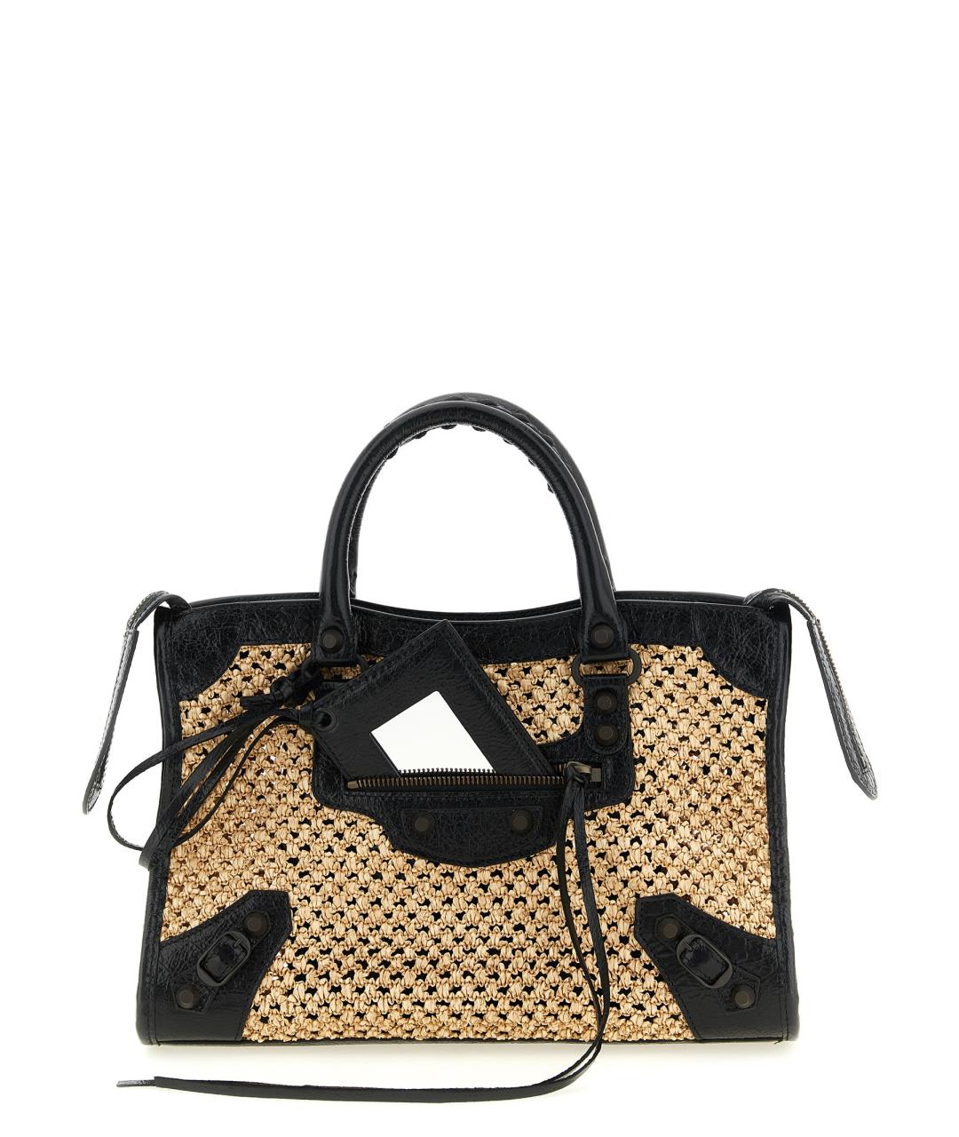 BALENCIAGA Бежевая синтетическая сумка тоут, фото 1