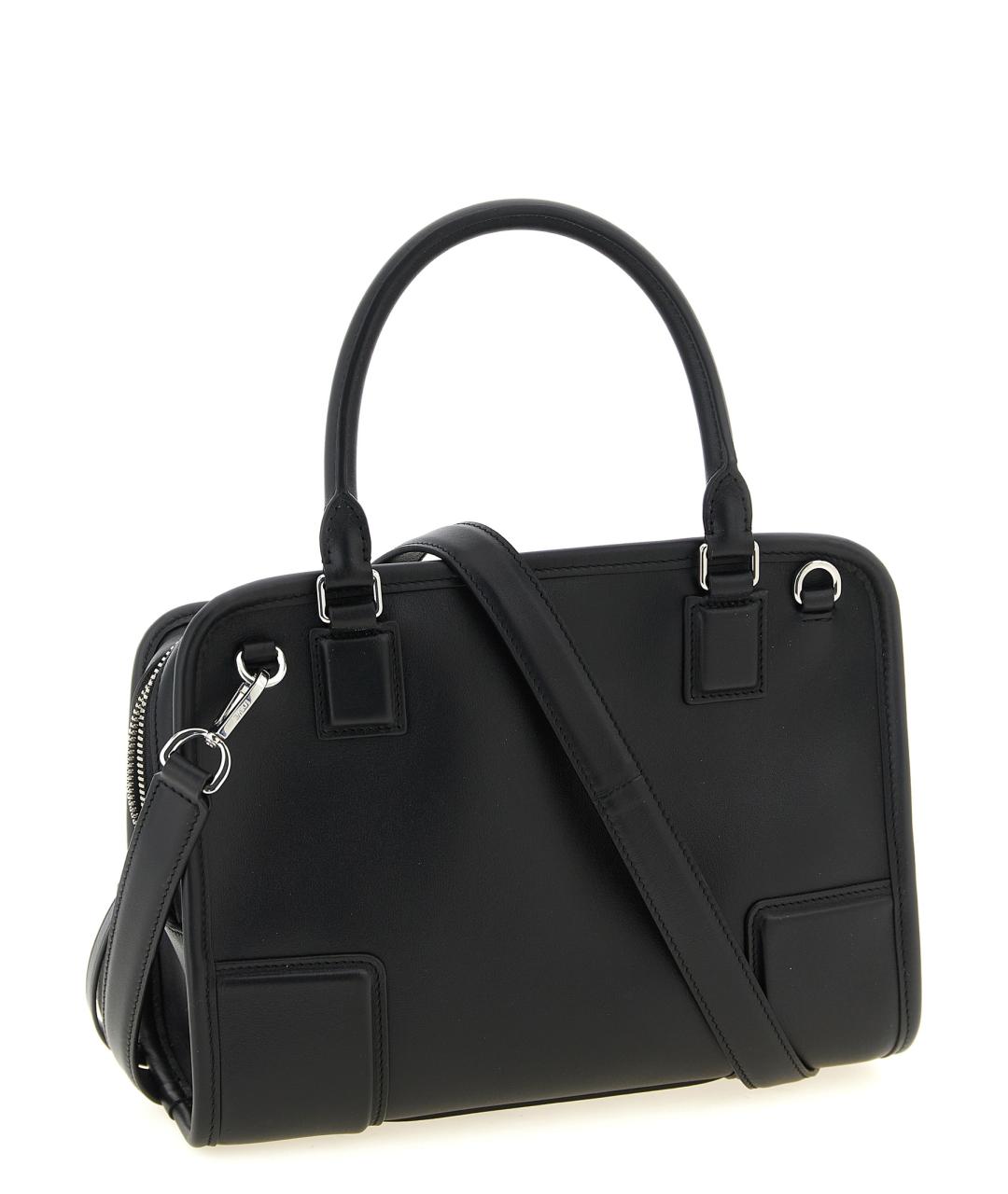 LOEWE Черная кожаная сумка тоут, фото 3