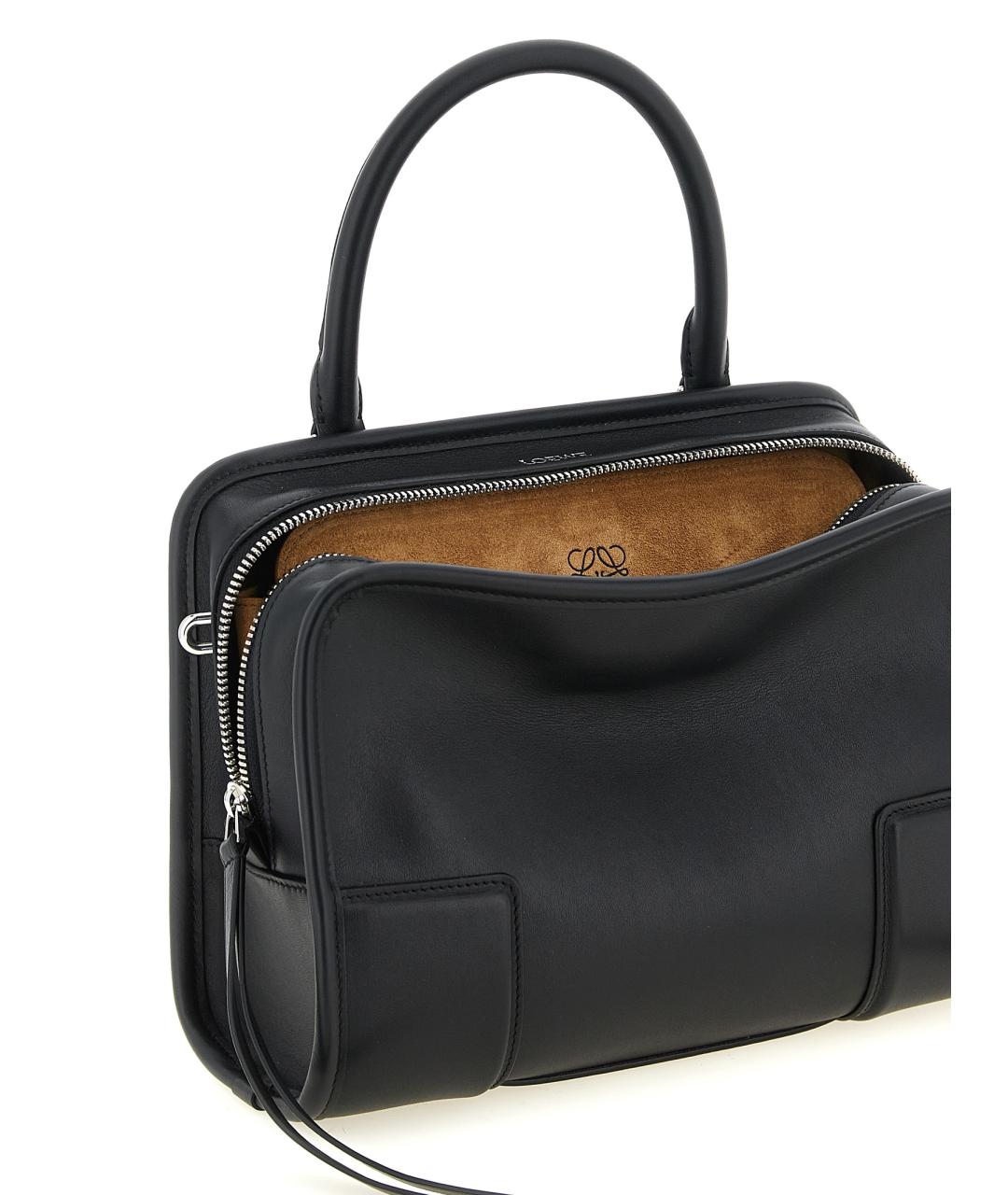 LOEWE Черная кожаная сумка тоут, фото 4