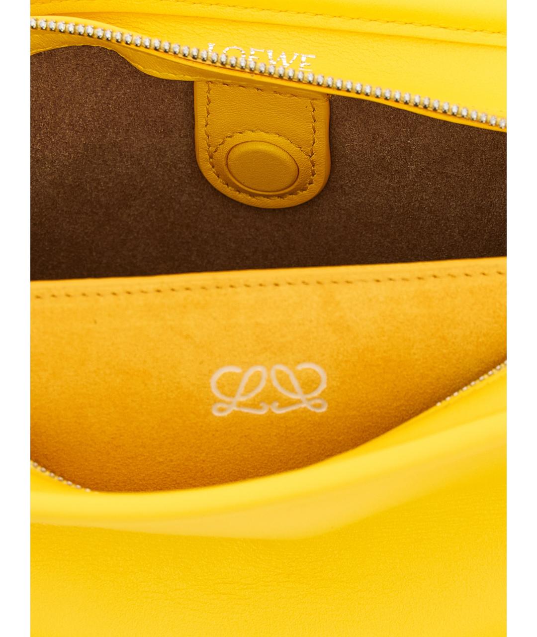 LOEWE Желтая кожаная сумка через плечо, фото 4