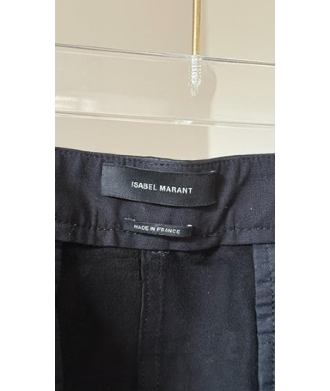 ISABEL MARANT Черные кожаные брюки широкие, фото 5