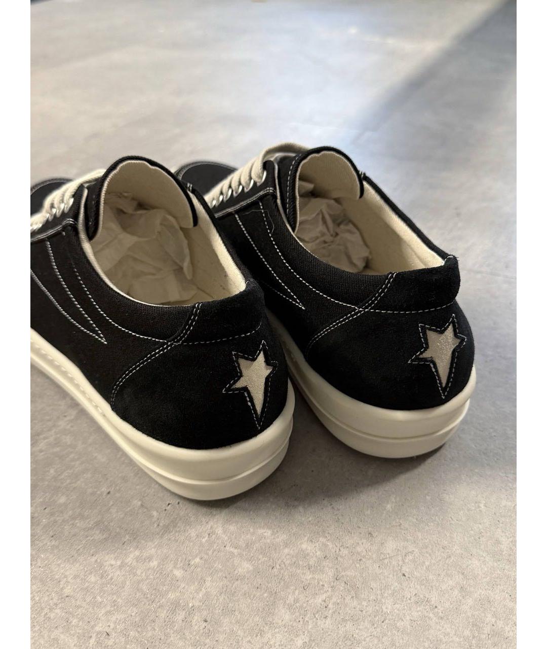 RICK OWENS DRKSHDW Черные низкие кроссовки / кеды, фото 2