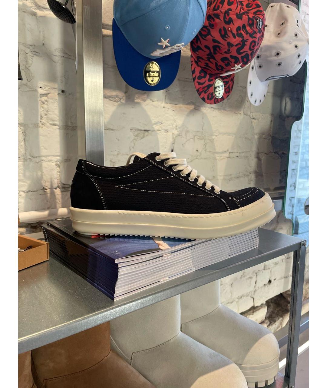 RICK OWENS DRKSHDW Черные низкие кроссовки / кеды, фото 3