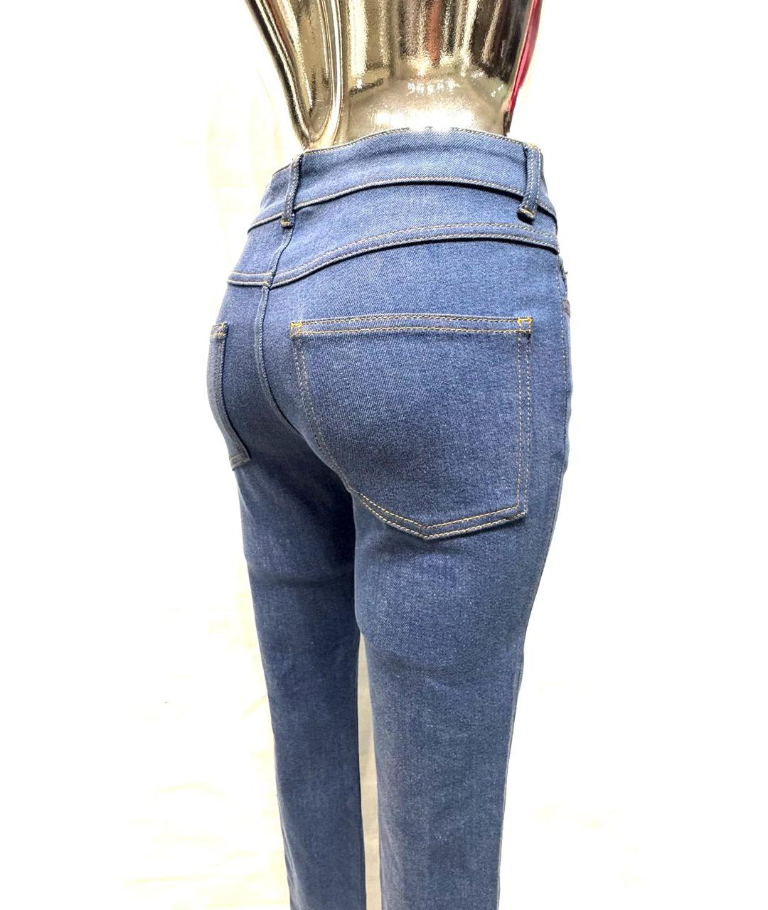 ALEXANDER MCQUEEN Синие хлопко-эластановые джинсы слим, фото 6