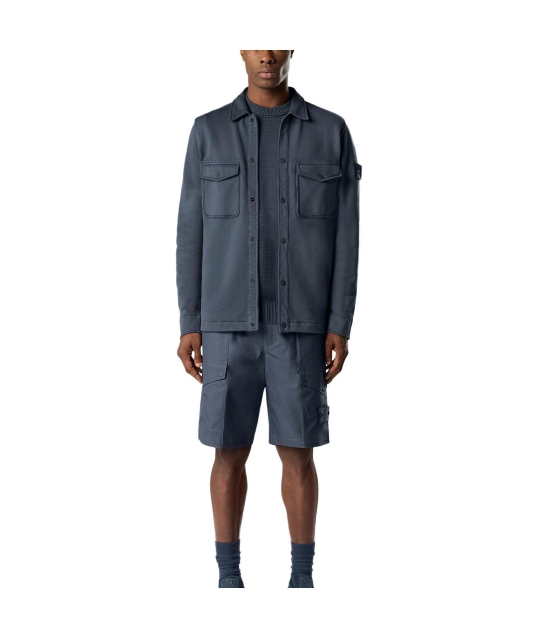 STONE ISLAND Синяя классическая рубашка, фото 3