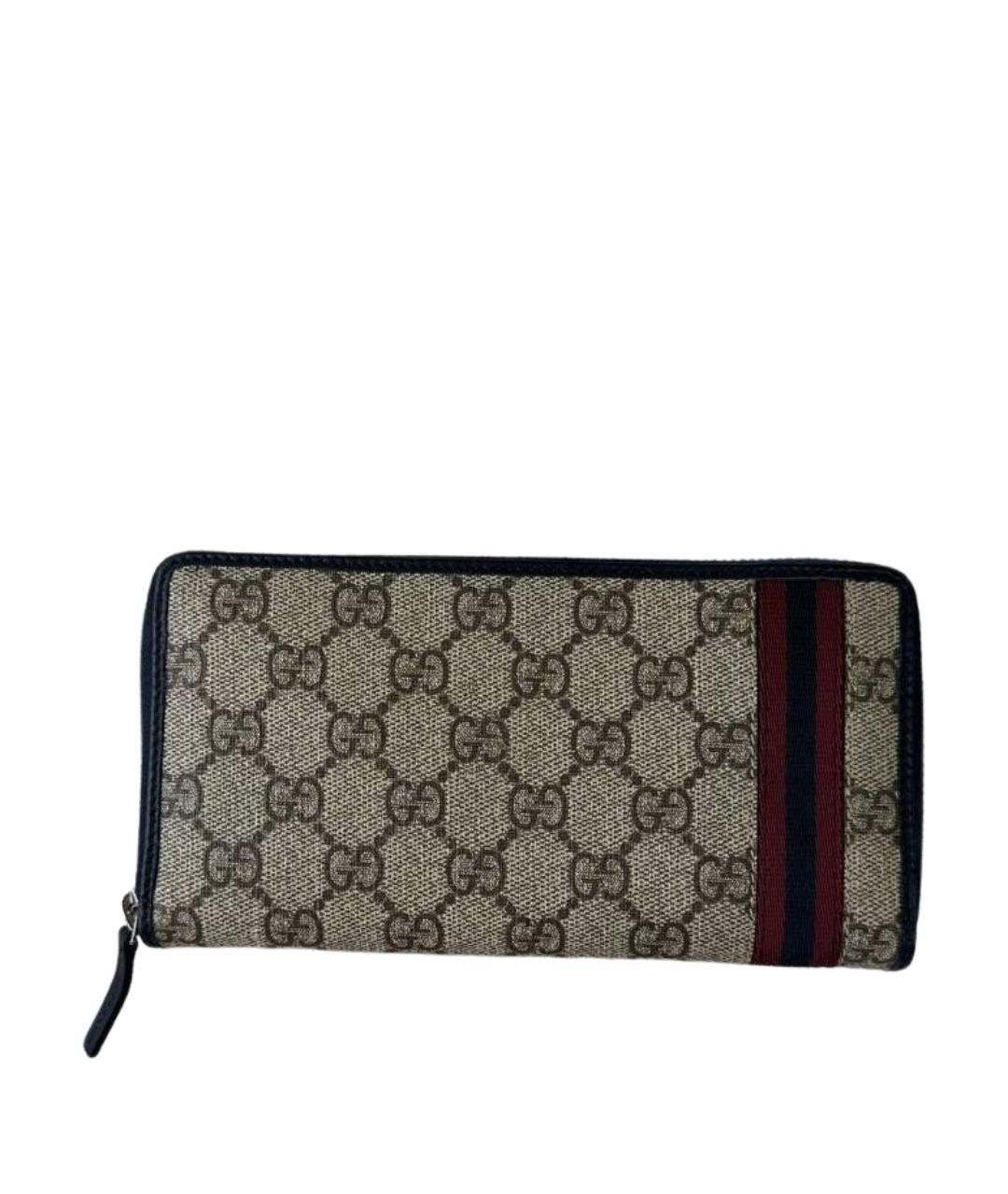GUCCI Бежевый кожаный кошелек, фото 1